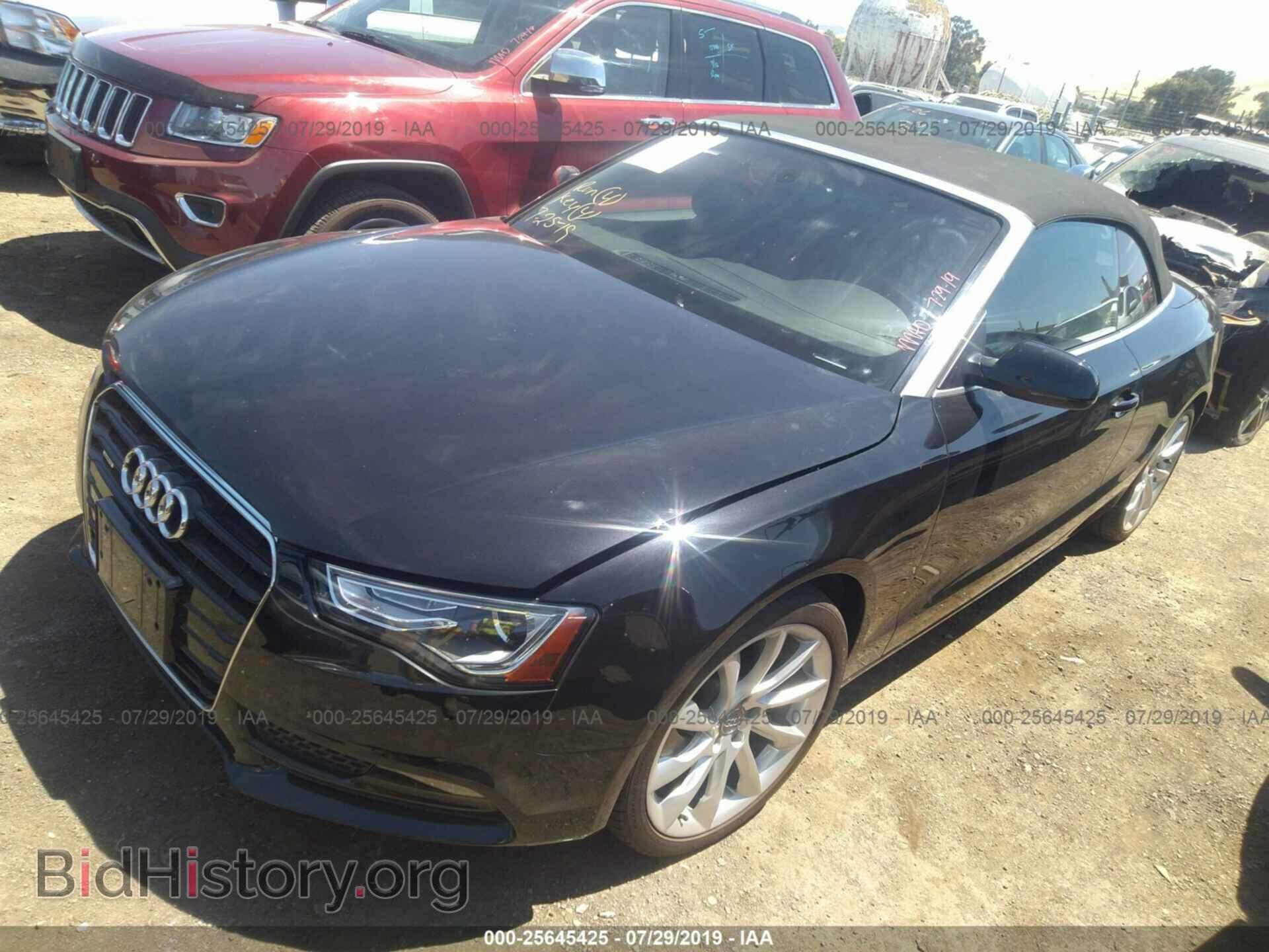 2013 AUDI A5 - VIN: WAULFAFH2DN018214 - Фото 2