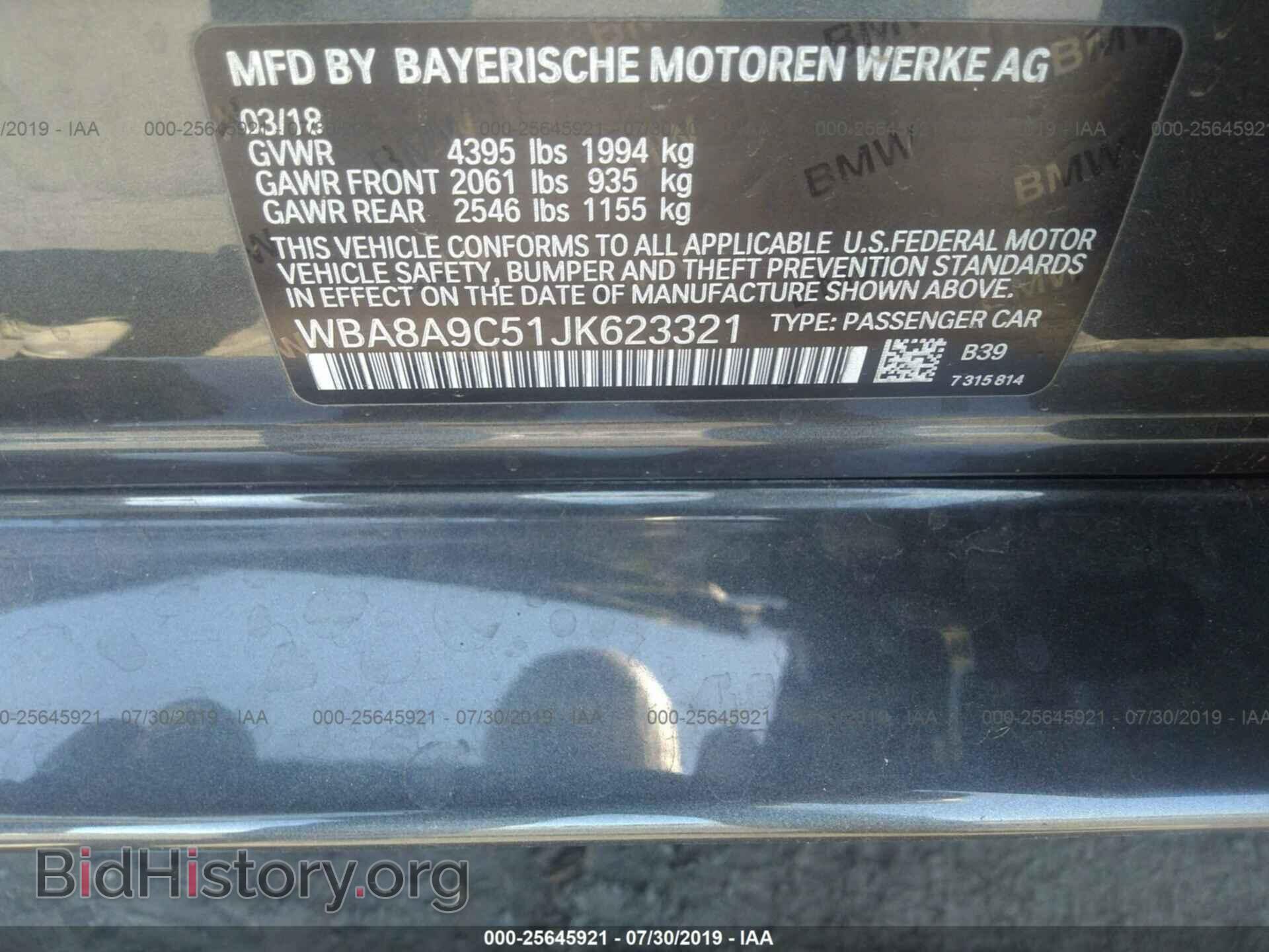 2018 BMW 320 - VIN: WBA8A9C51JK623321 - Photo 9