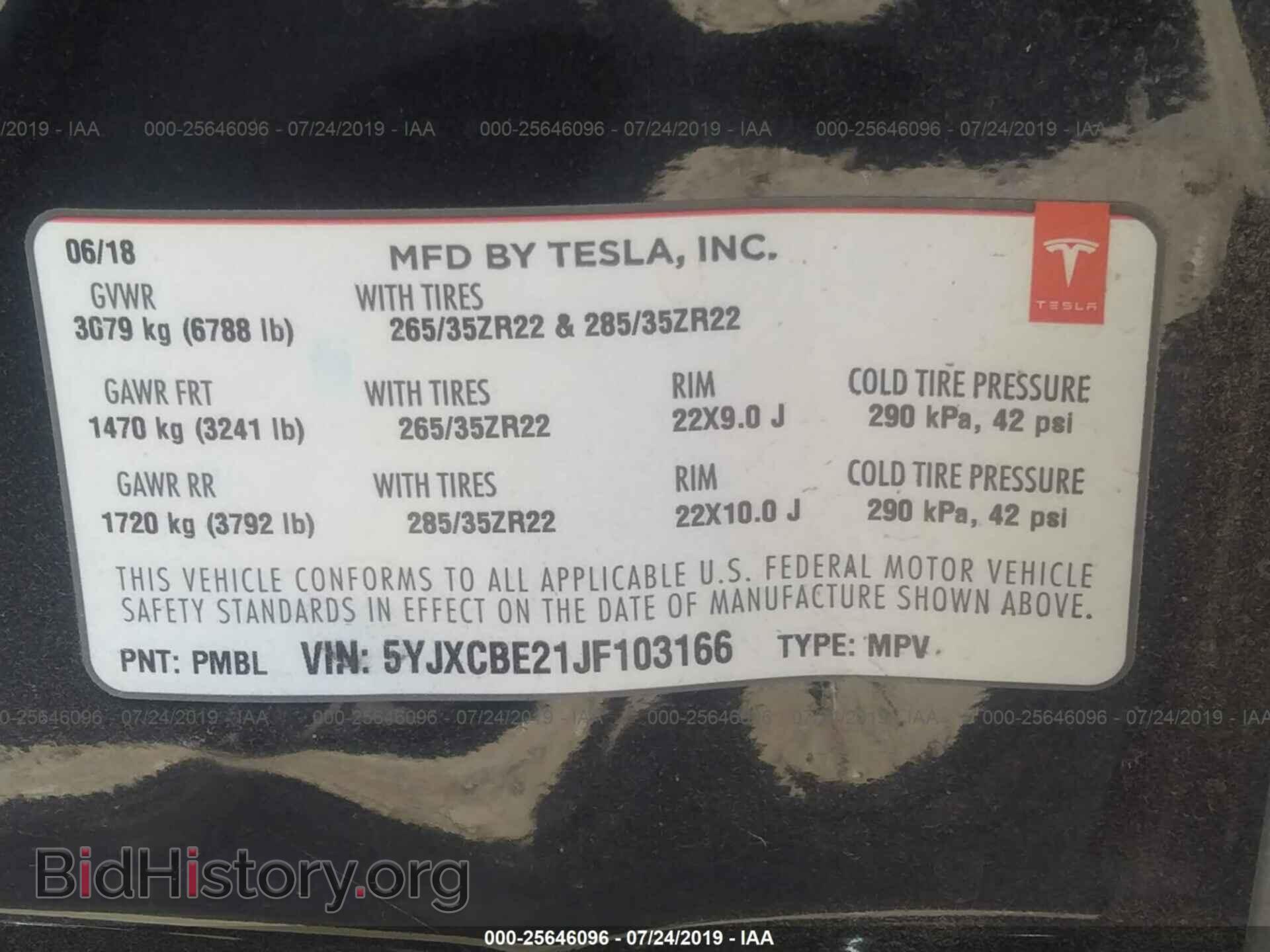 2018 TESLA MODEL X - VIN: 5YJXCBE21JF103166 - Фото 9