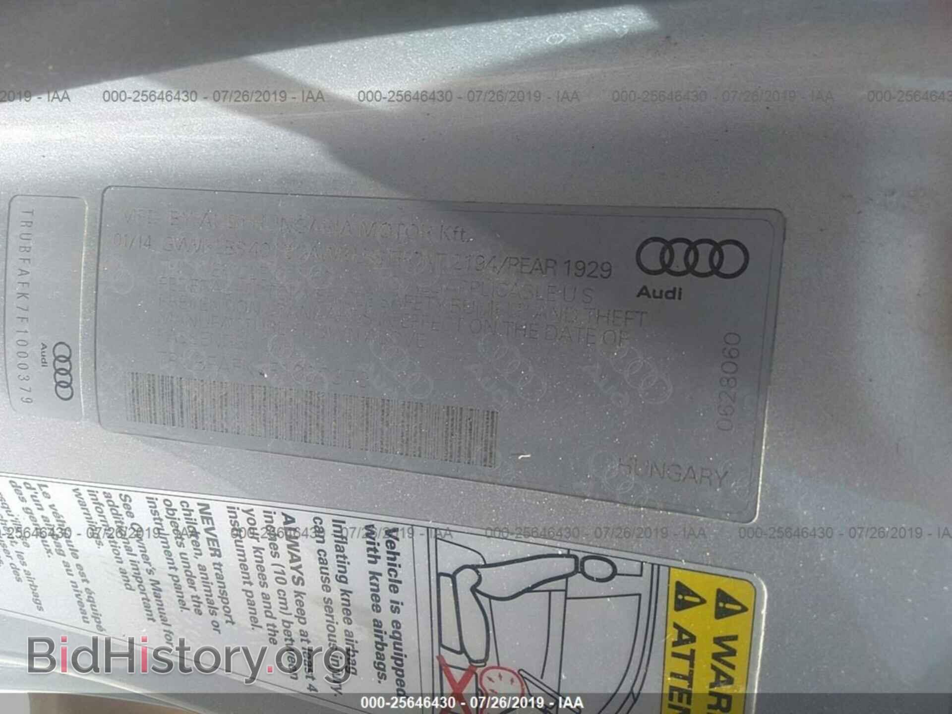 2015 AUDI TT - VIN: TRUBFAFK7F1000379 - Фото 9