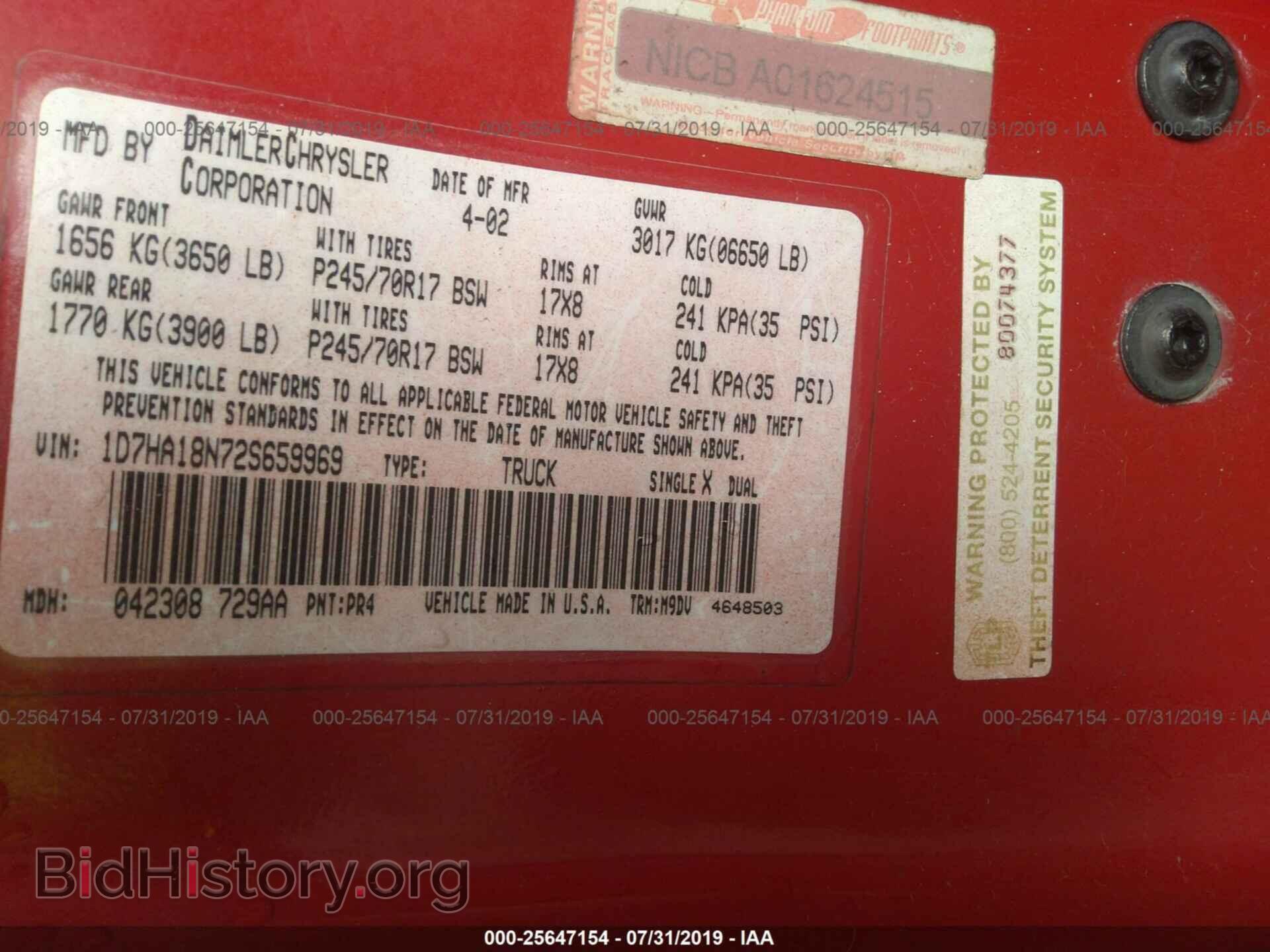2002 DODGE RAM 1500 - VIN: 1D7HA18N72S659969 - Photo 9