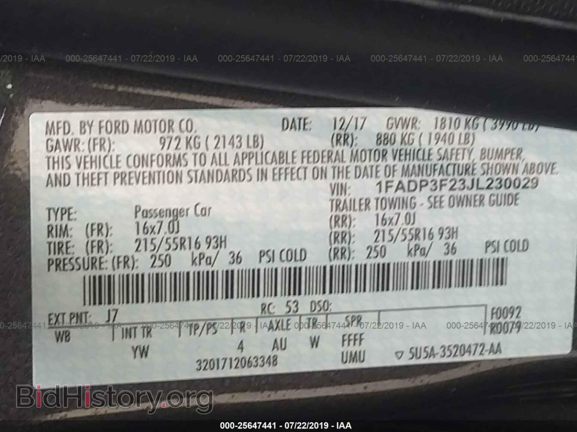 2018 FORD FOCUS - VIN: 1FADP3F23JL230029 - Фото 9