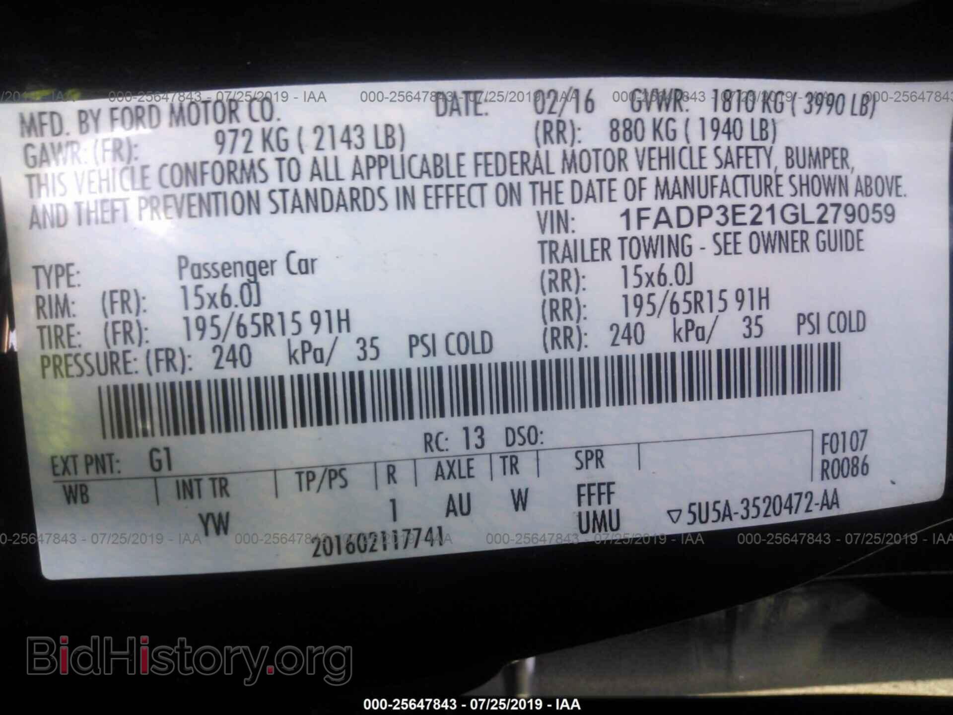 2016 FORD FOCUS - VIN: 1FADP3E21GL279059 - Photo 9