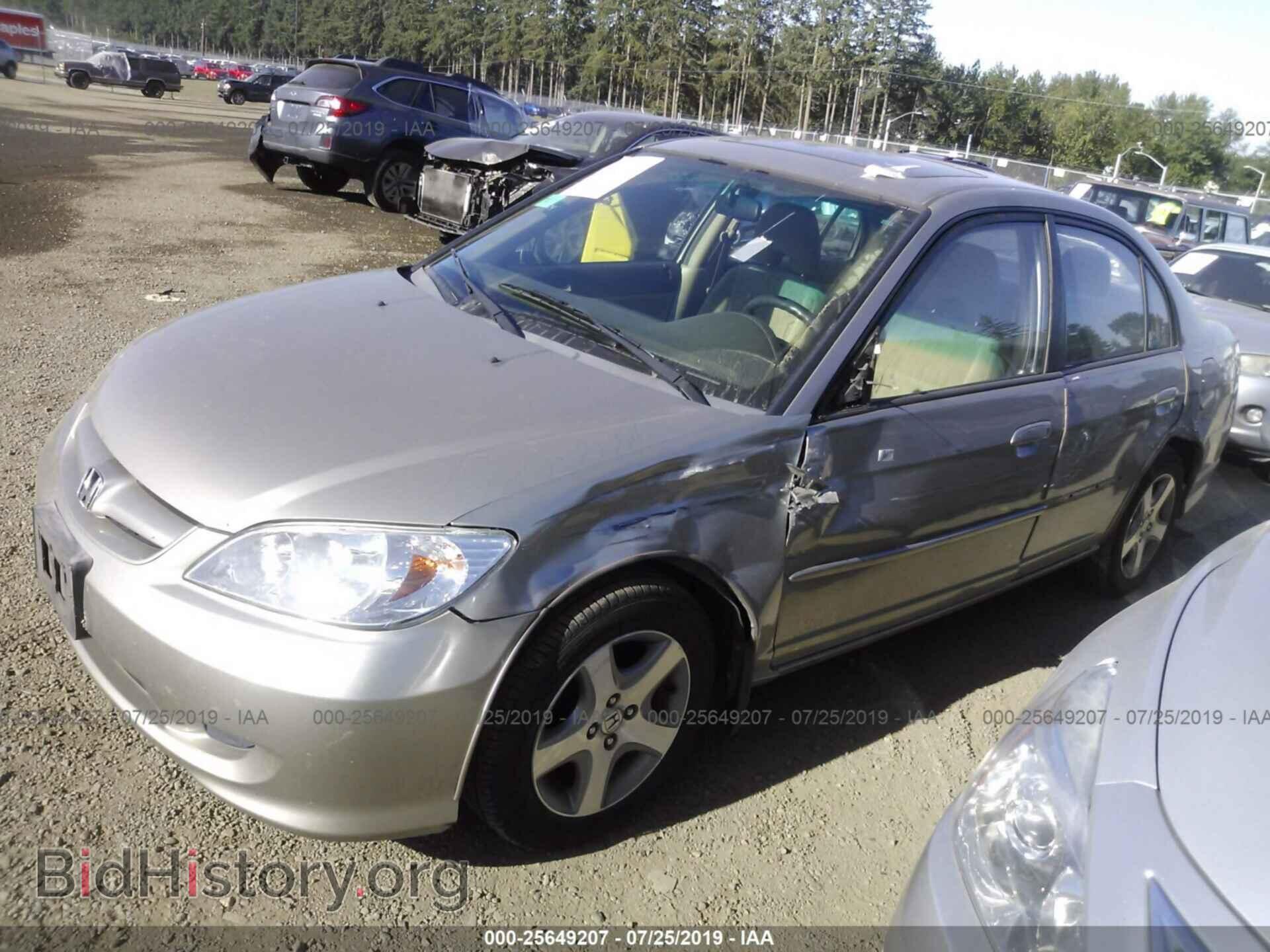 2005 HONDA CIVIC - VIN: 2HGES26735H570840 - Фото 2