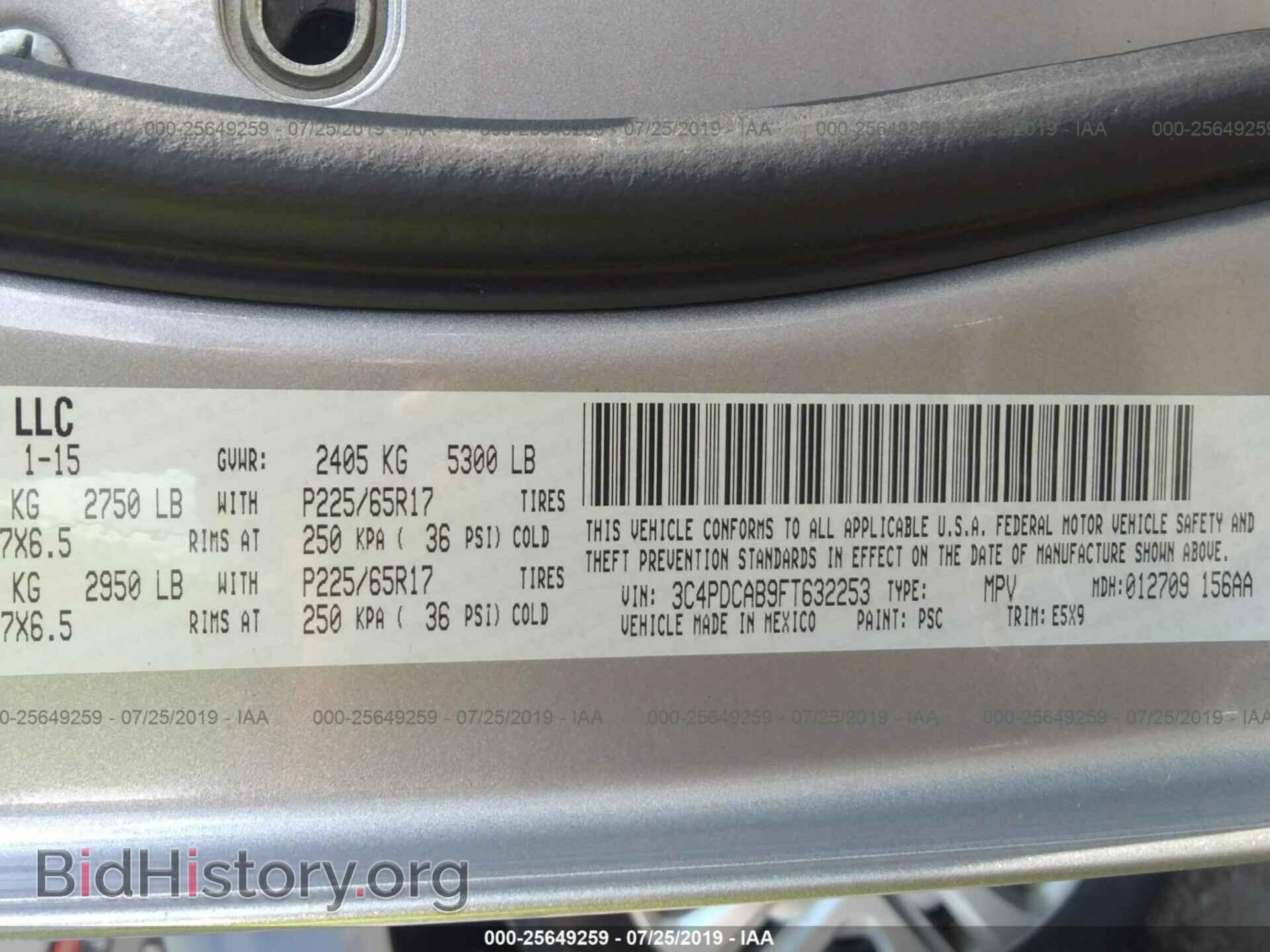 2015 DODGE JOURNEY - VIN: 3C4PDCAB9FT632253 - Photo 9