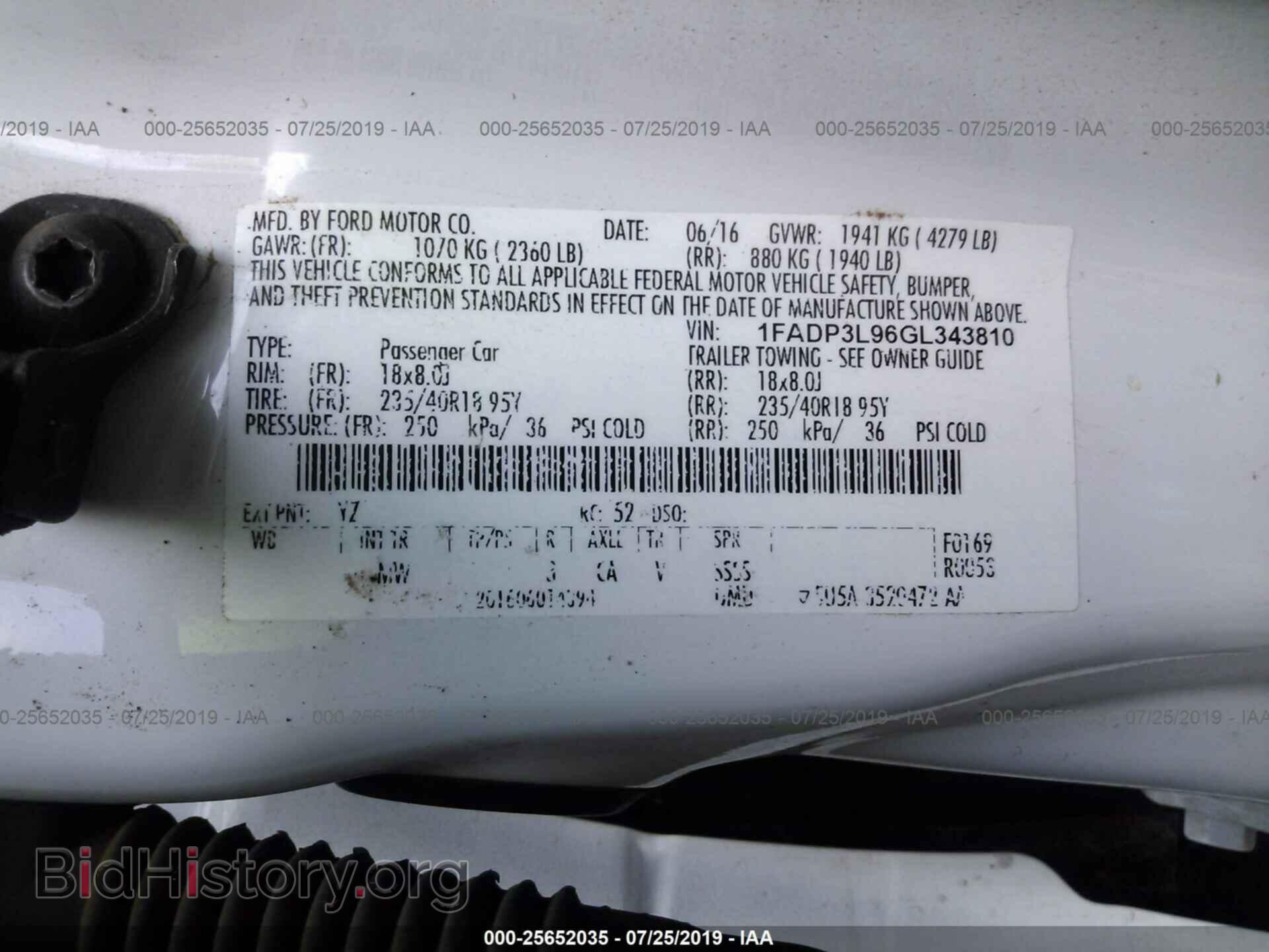 2016 FORD FOCUS - VIN: 1FADP3L96GL343810 - Фото 9