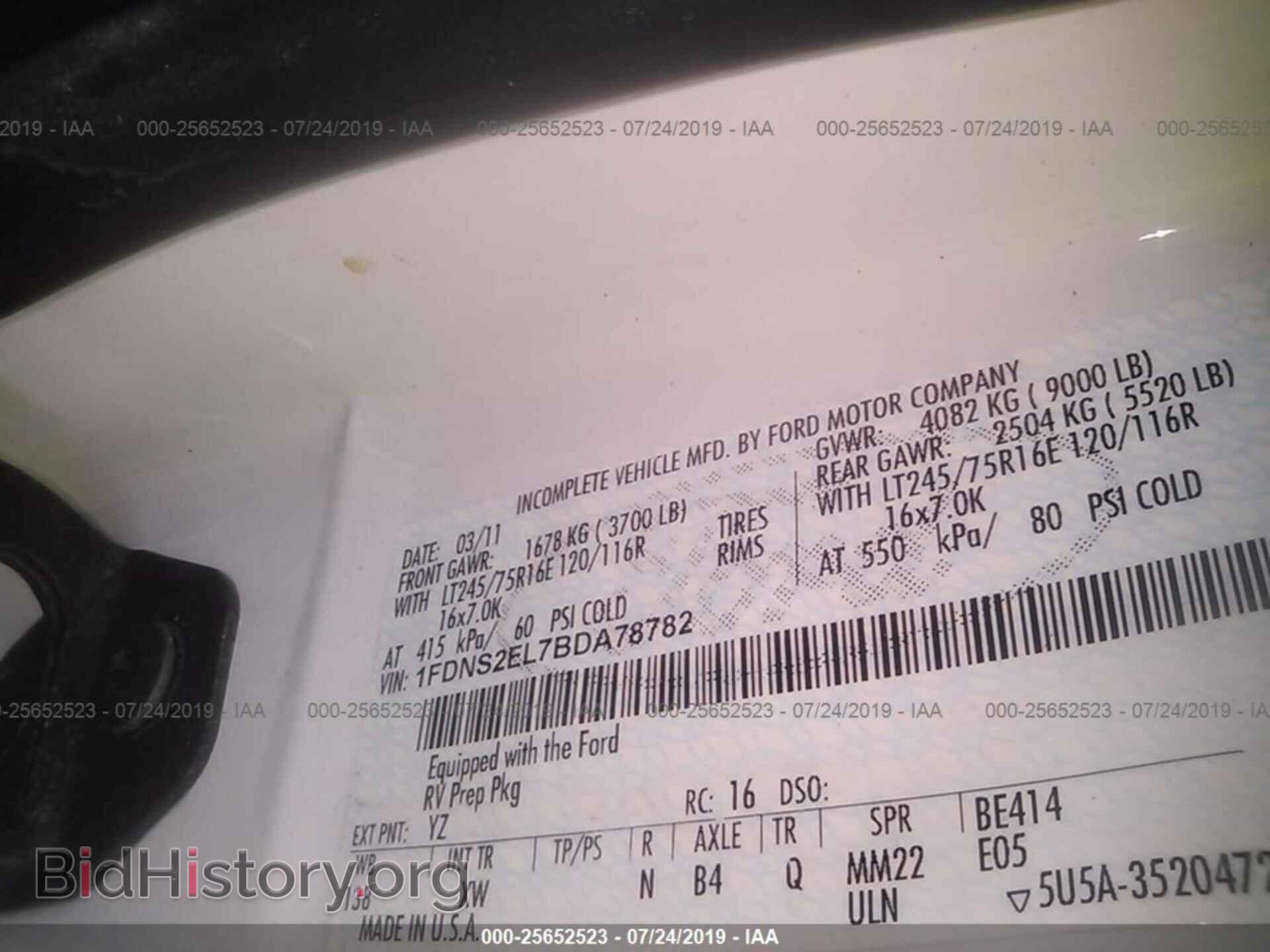 2011 FORD ECONOLINE - VIN: 1FDNS2EL7BDA78782 - Фото 9