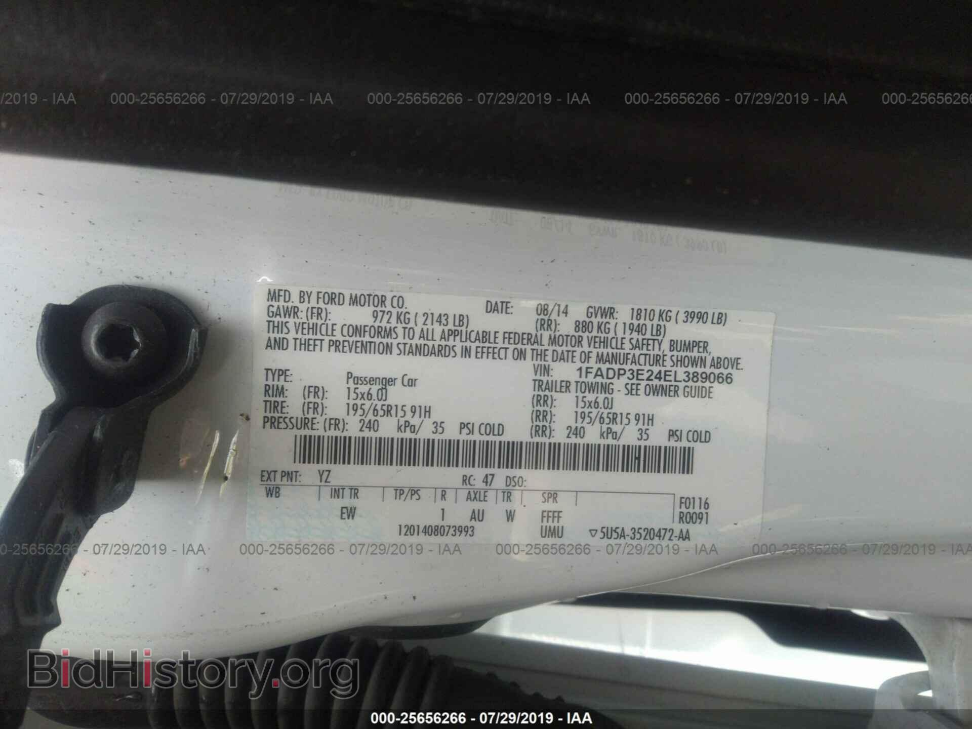 2014 FORD FOCUS - VIN: 1FADP3E24EL389066 - Фото 9