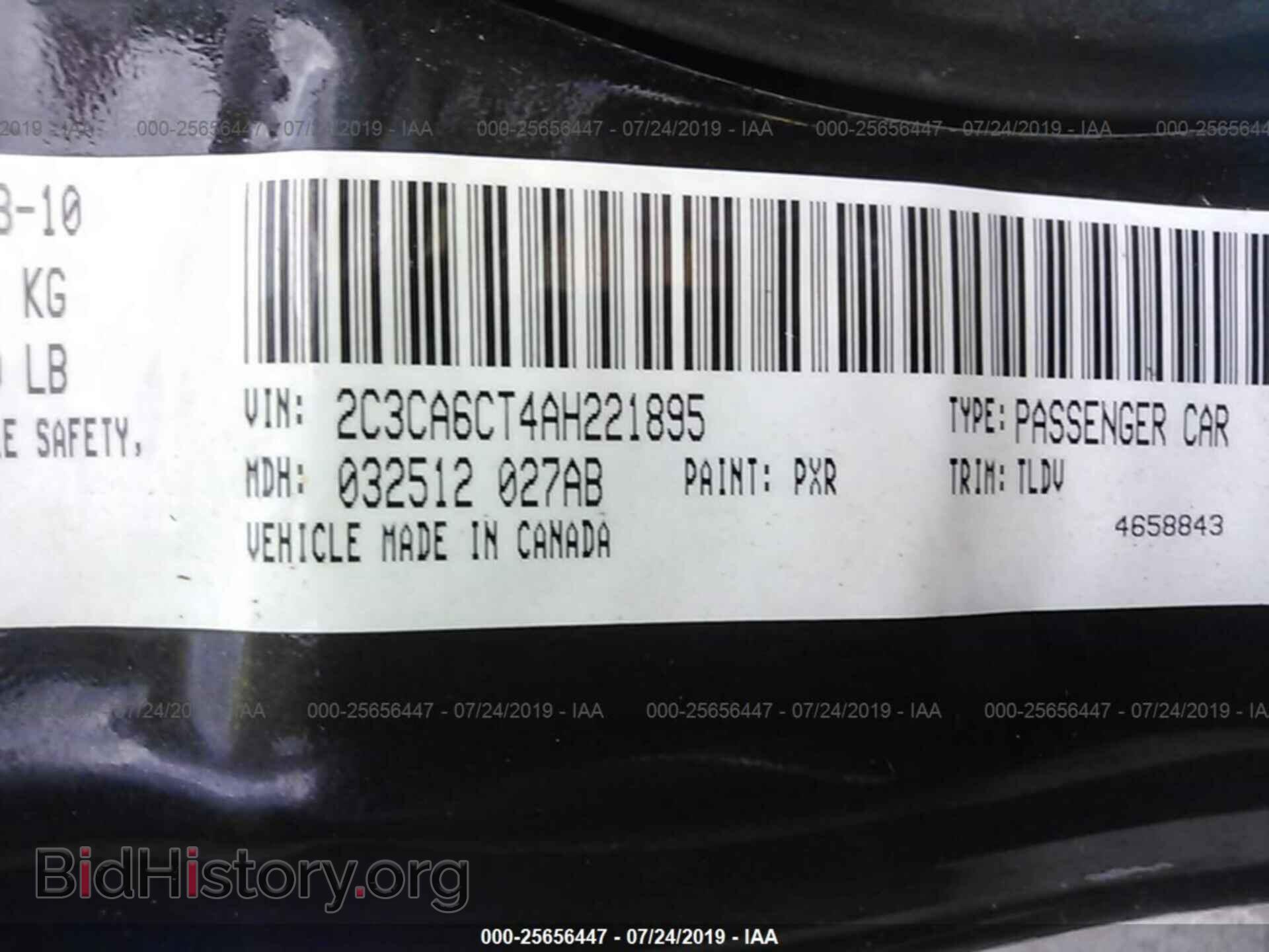 2010 CHRYSLER 300C - VIN: 2C3CA6CT4AH221895 - Фото 9