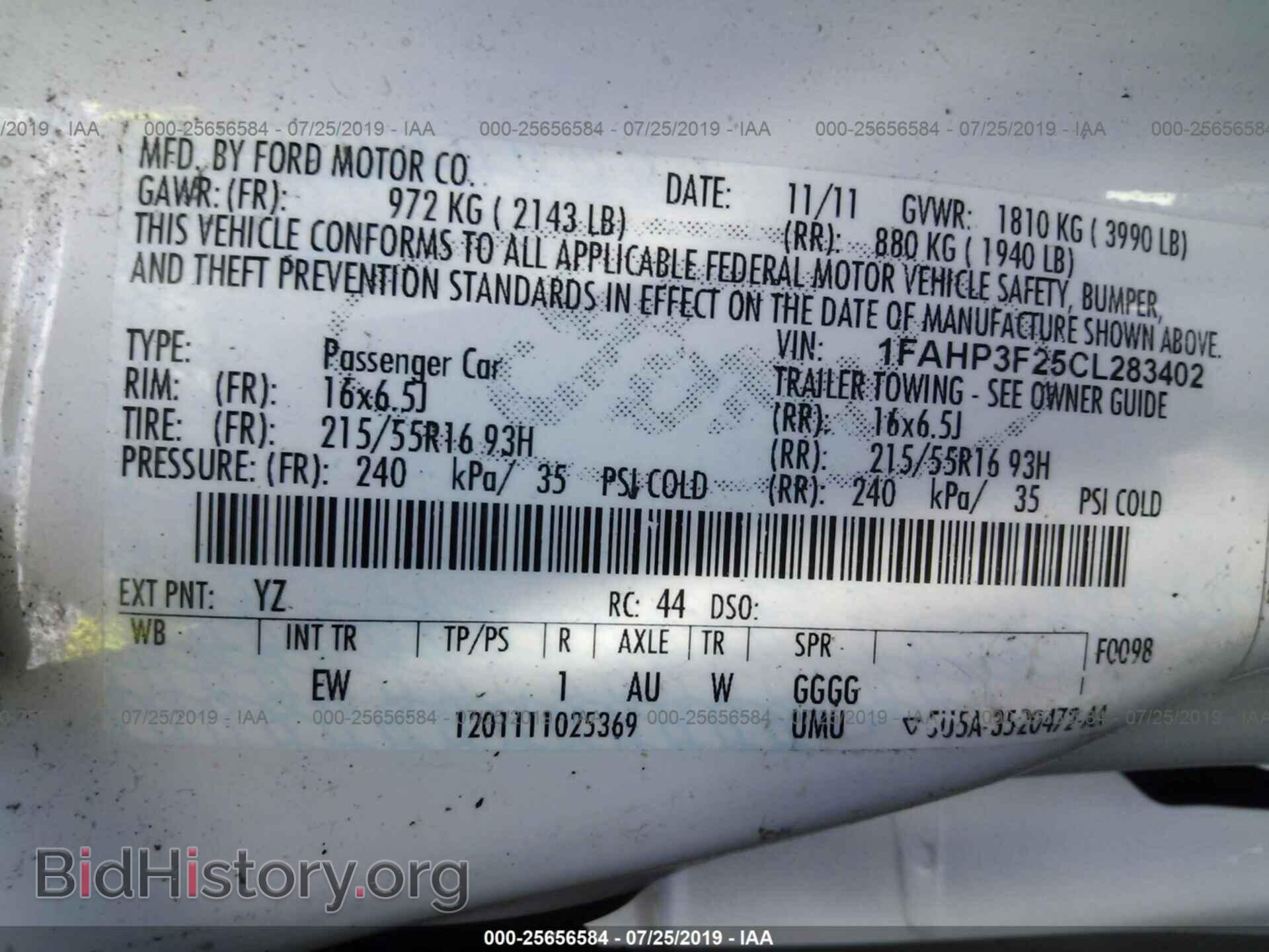 2012 FORD FOCUS - VIN: 1FAHP3F25CL283402 - Фото 9