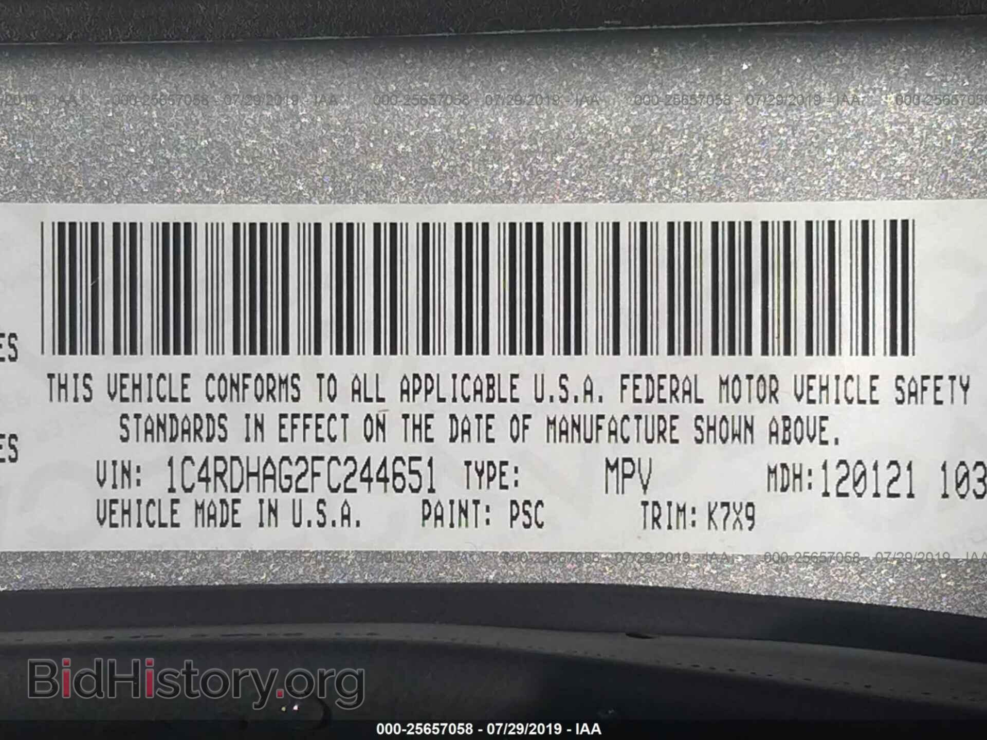 2015 DODGE DURANGO - VIN: 1C4RDHAG2FC244651 - Фото 9