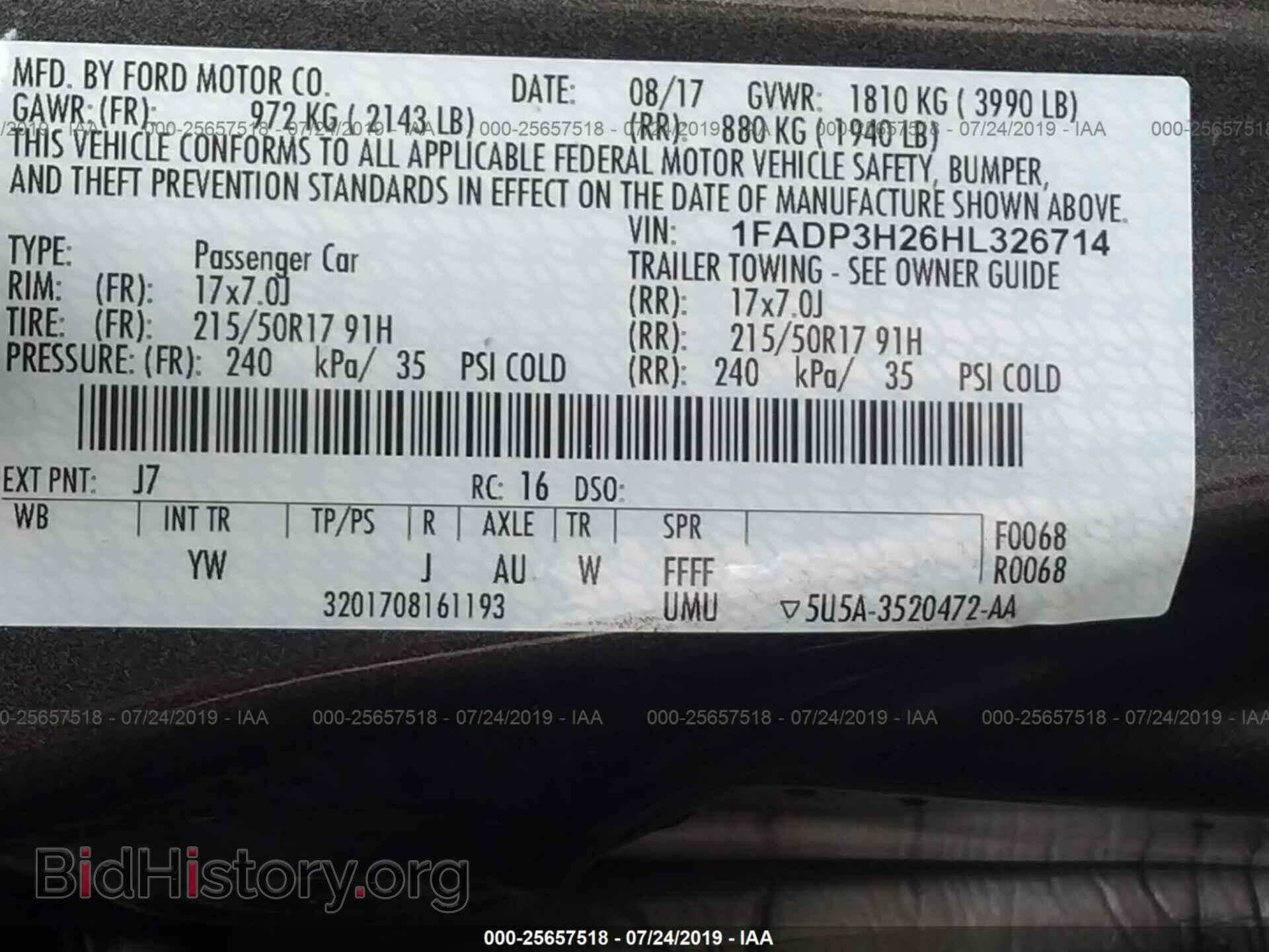 2017 FORD FOCUS - VIN: 1FADP3H26HL326714 - Photo 9