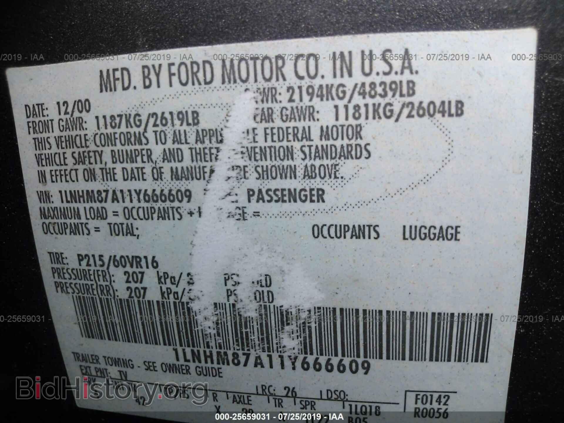 2001 LINCOLN LS - VIN: 1LNHM87A11Y666609 - Фото 9