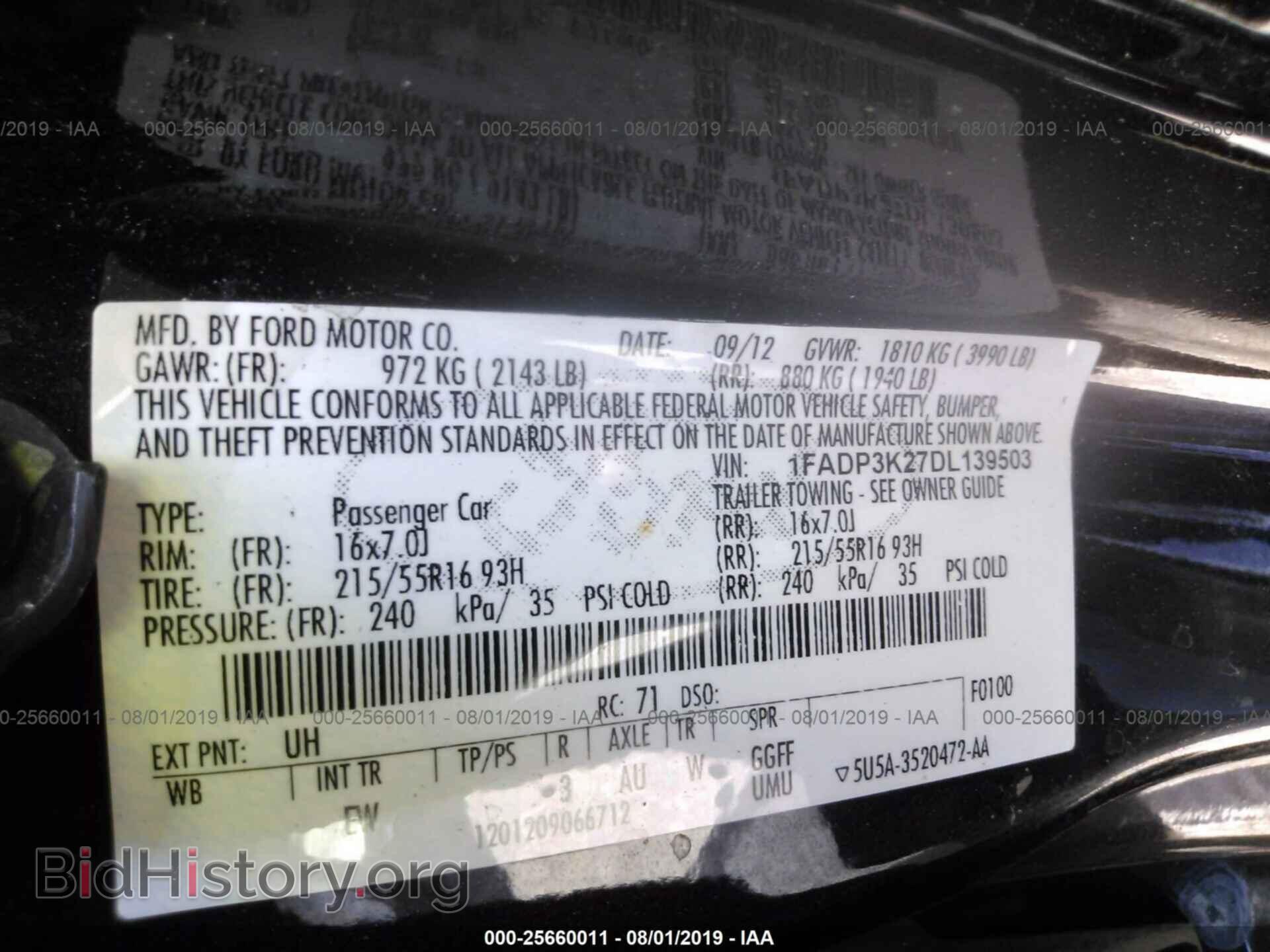2013 FORD FOCUS - VIN: 1FADP3K27DL139503 - Photo 9