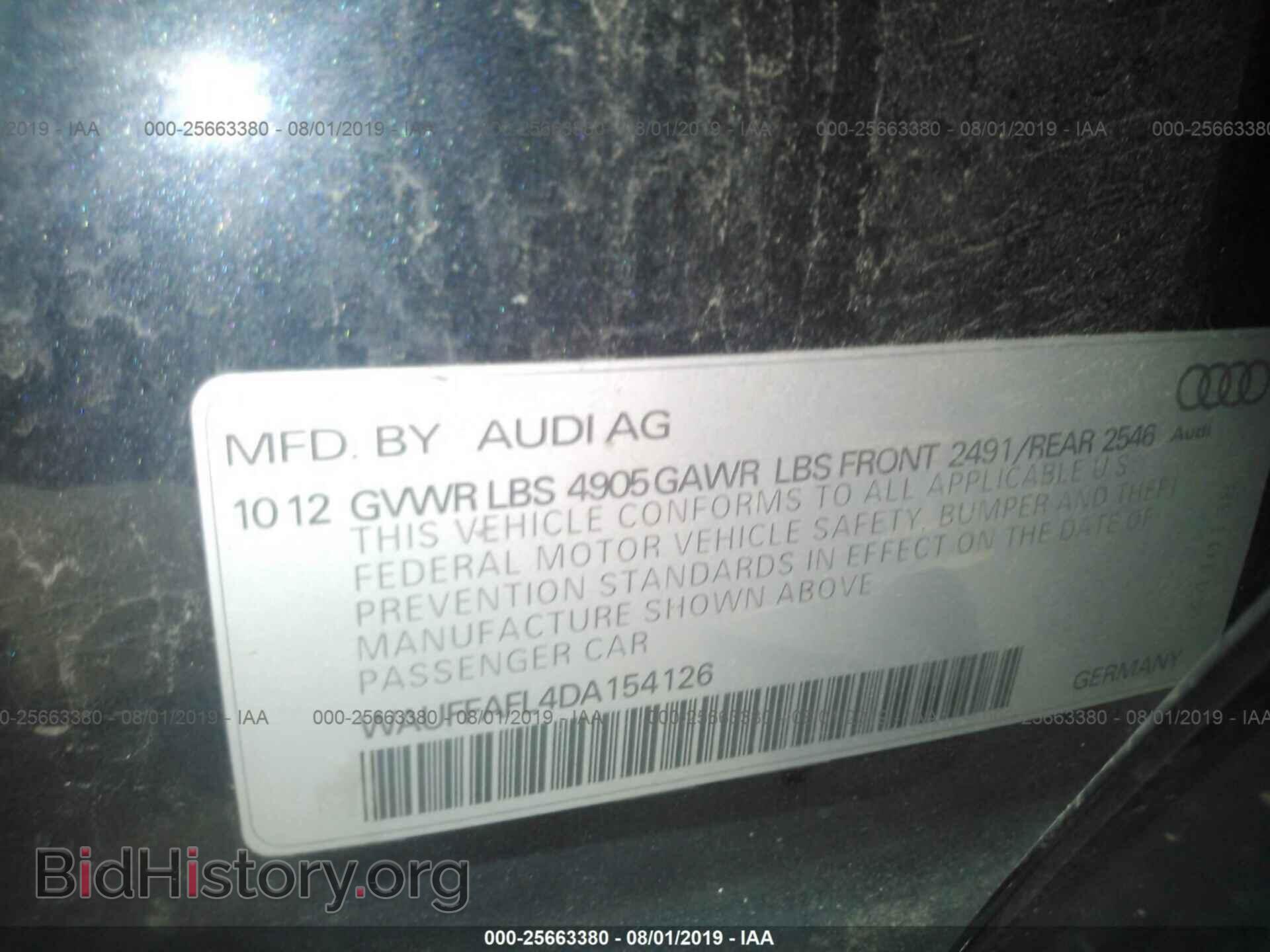 2013 AUDI A4 - VIN: WAUFFAFL4DA154126 - Photo 9