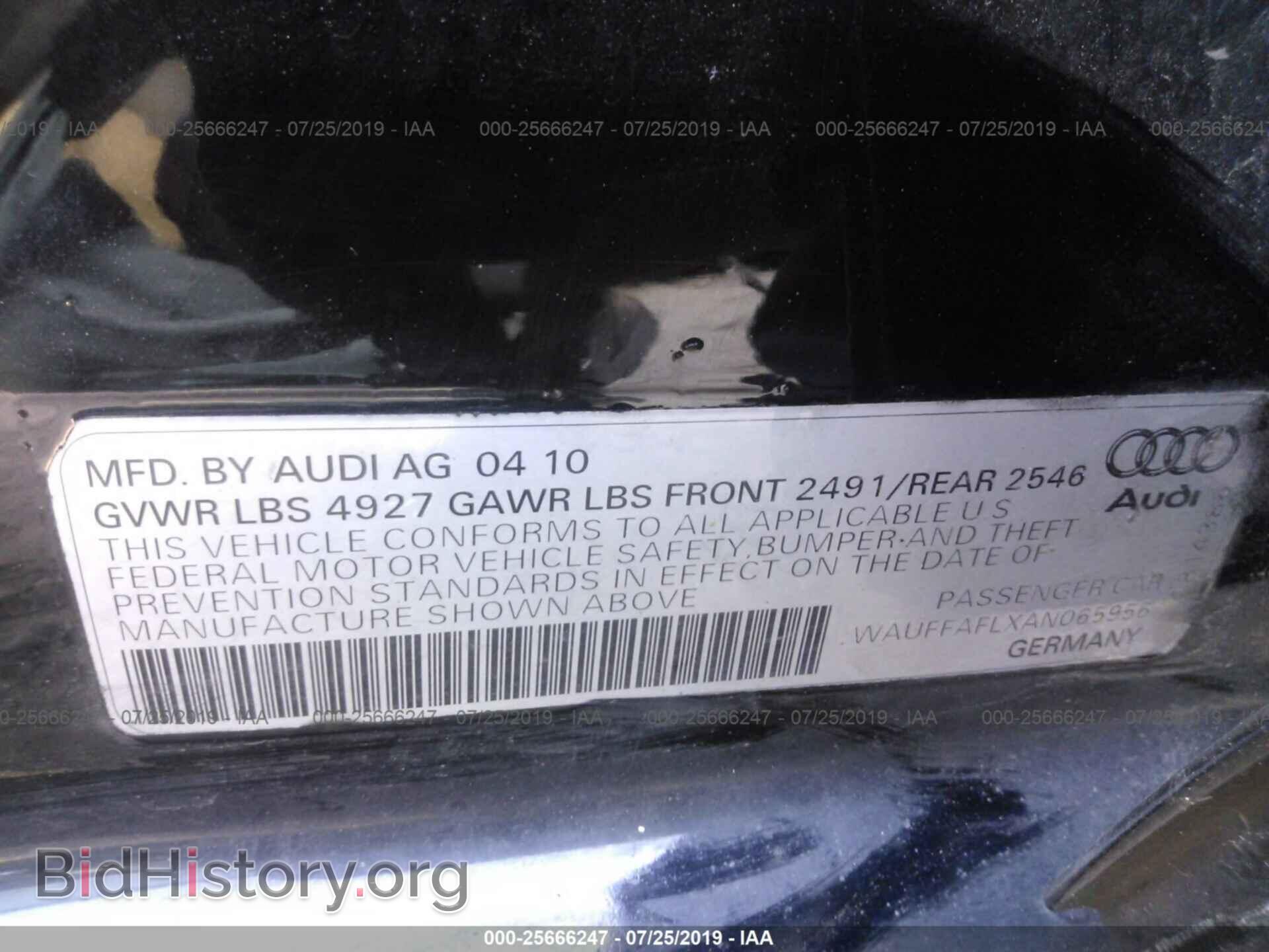 2010 AUDI A4 - VIN: WAUFFAFLXAN065956 - Фото 9
