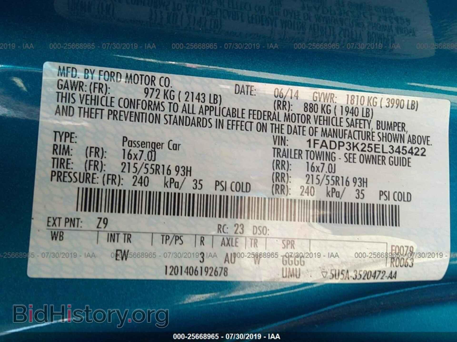 2014 FORD FOCUS - VIN: 1FADP3K25EL345422 - Photo 9