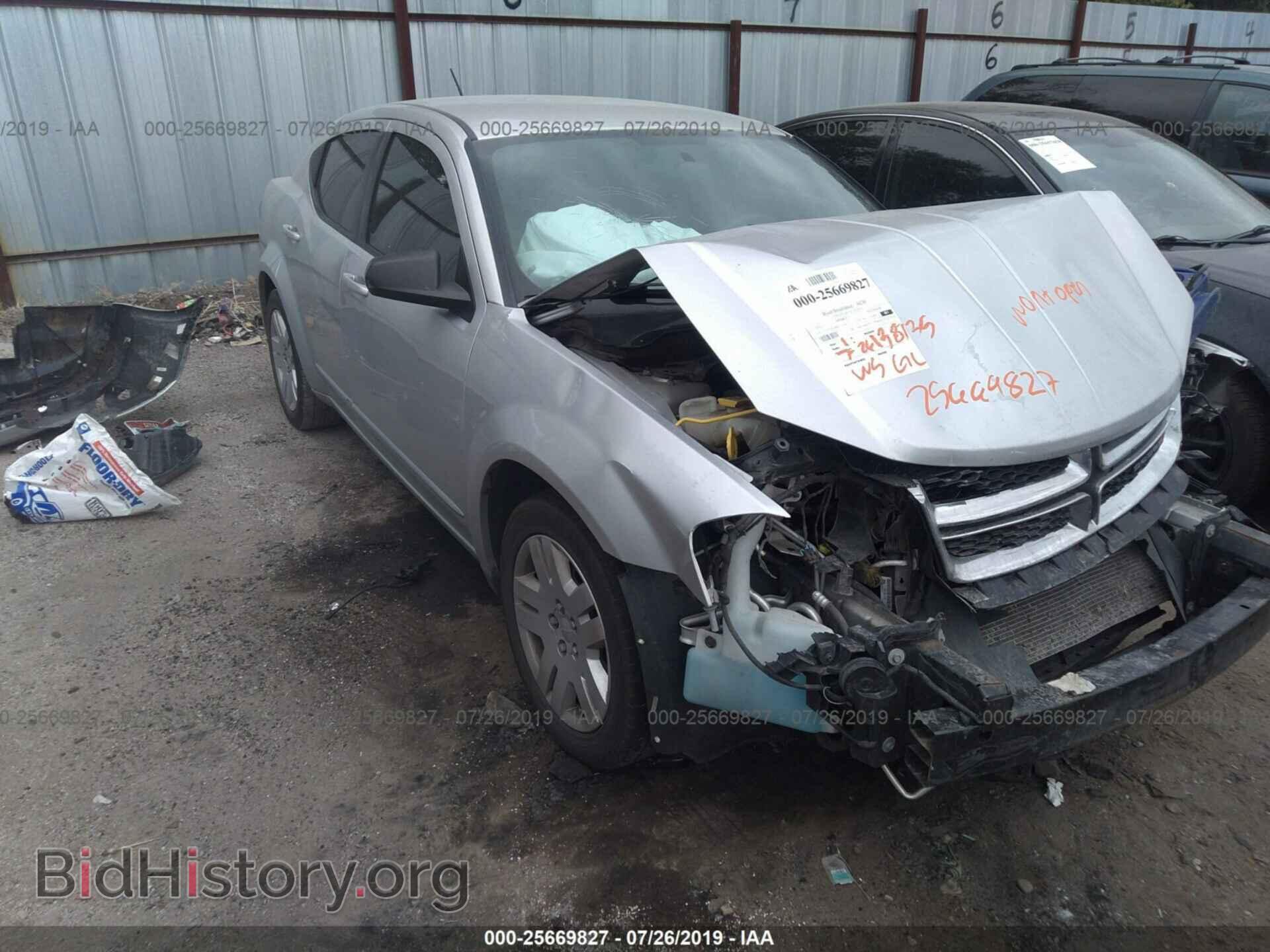 Photo 1C3CDZAB0CN322705 - DODGE AVENGER 2012