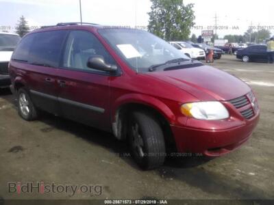 2007 Dodge CARAVAN SXT, красный — VIN 1D4GP45R37B131871, IAAI