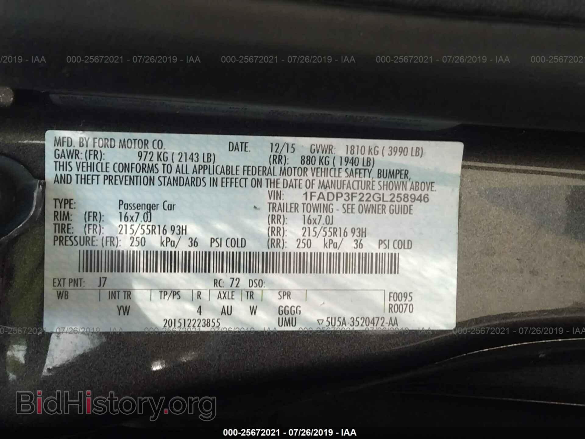 2016 FORD FOCUS - VIN: 1FADP3F22GL258946 - Photo 9