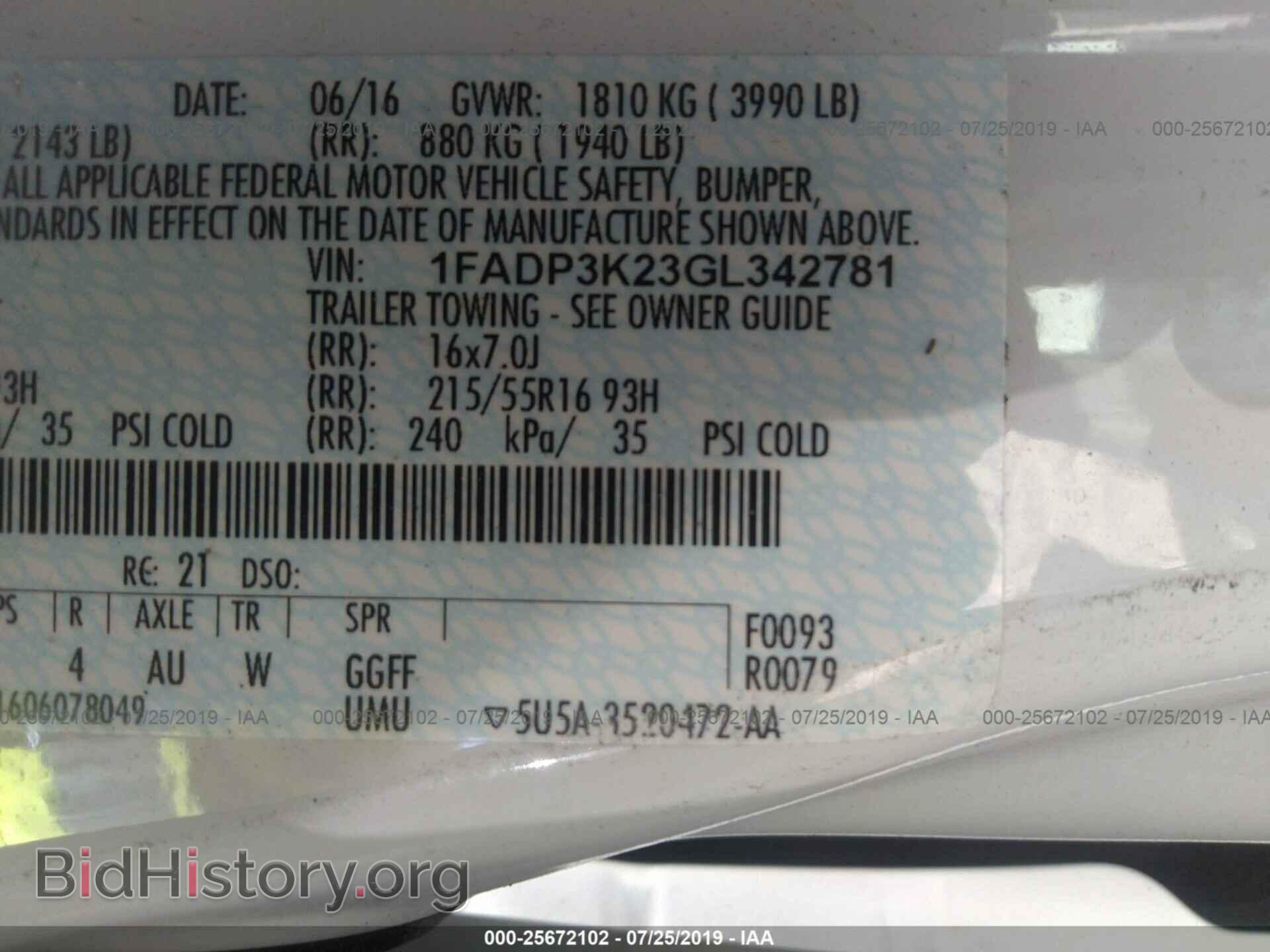 2016 FORD FOCUS - VIN: 1FADP3K23GL342781 - Photo 9