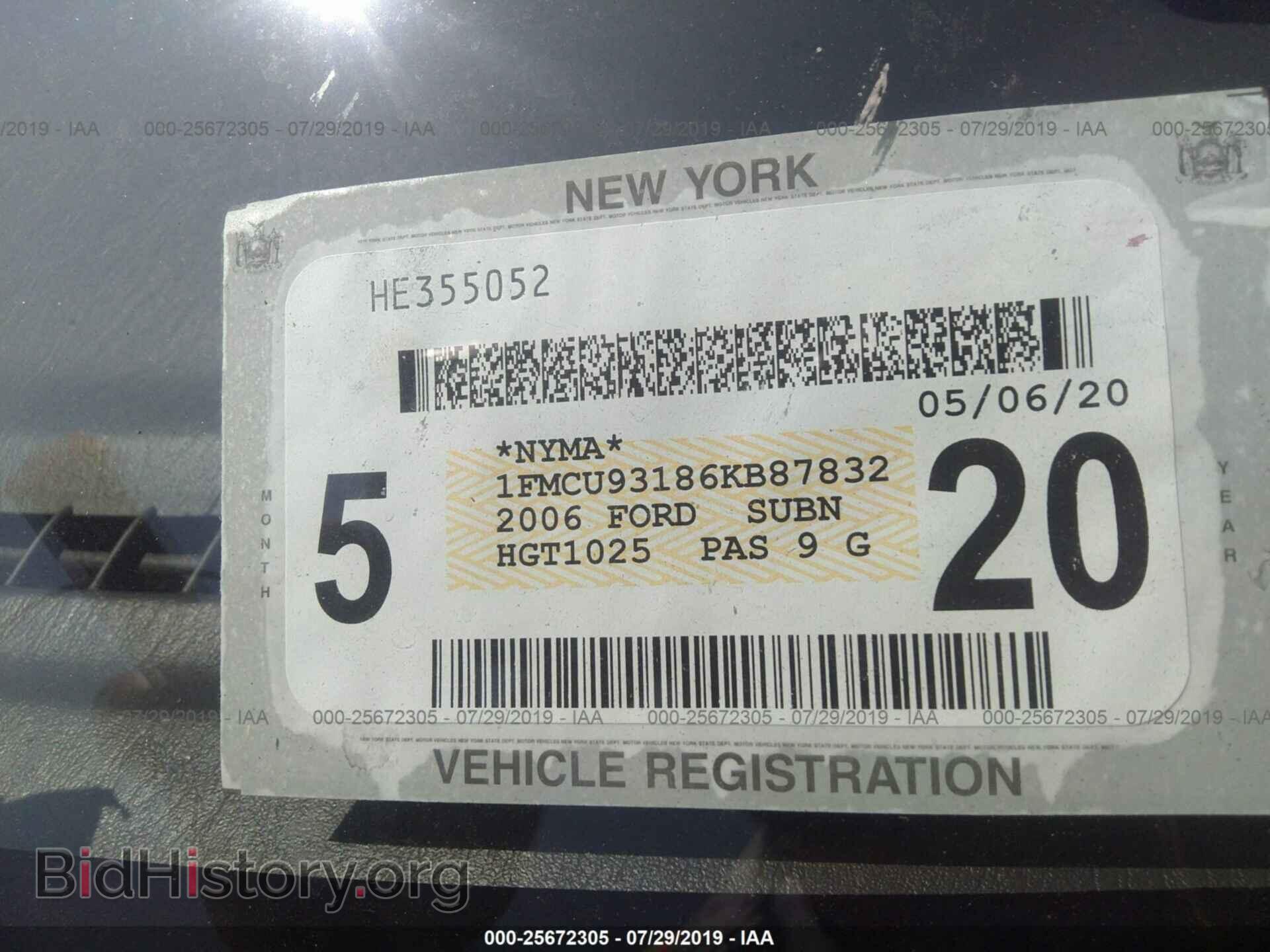 2006 FORD ESCAPE - VIN: 1FMCU93186KB87832 - Фото 9