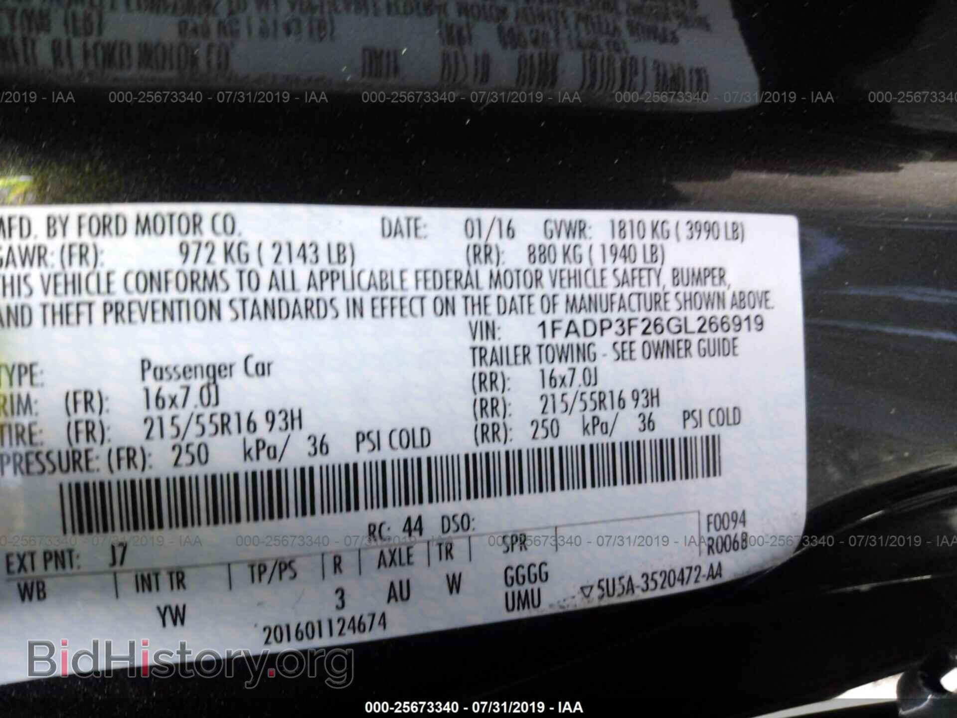 2016 FORD FOCUS - VIN: 1FADP3F26GL266919 - Фото 9