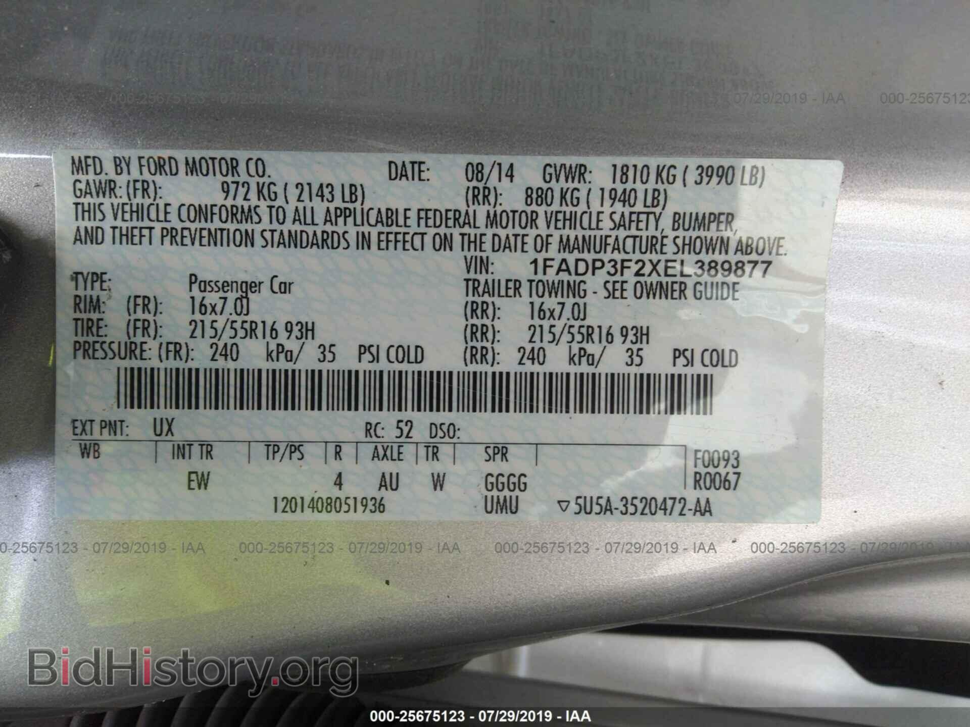 2014 FORD FOCUS - VIN: 1FADP3F2XEL389877 - Photo 9