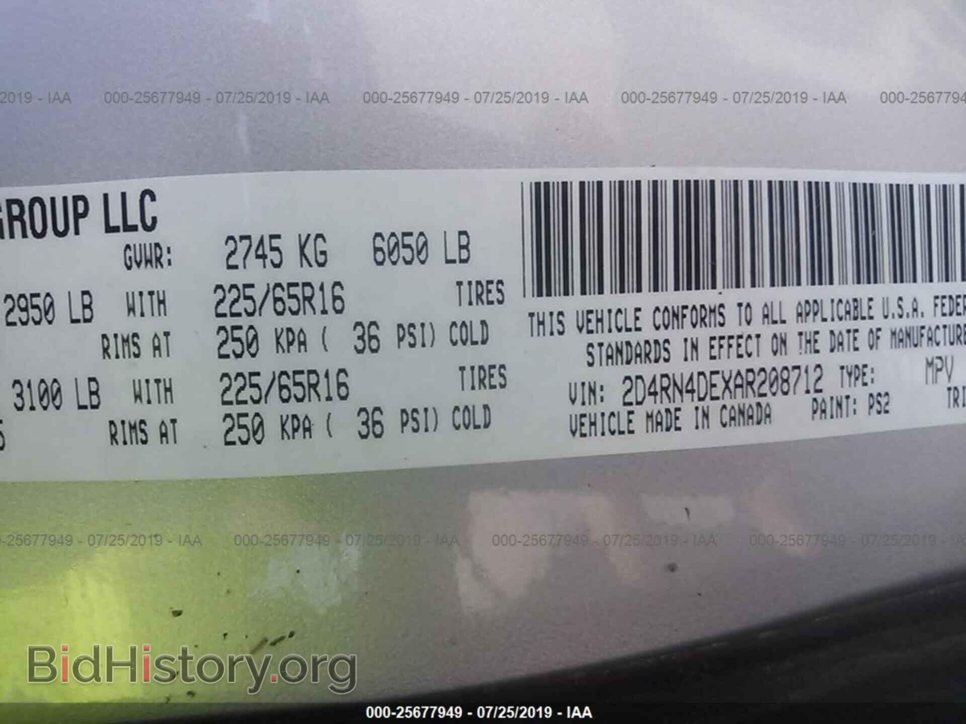 2010 DODGE GRAND CARAVAN - VIN: 2D4RN4DEXAR208712 - Фото 9