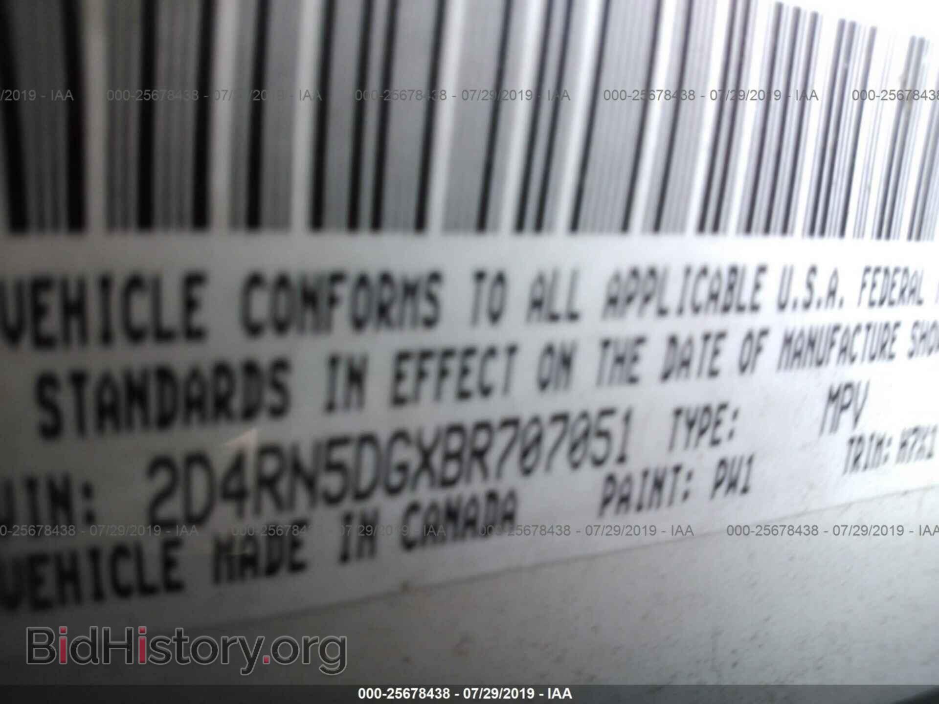 2011 DODGE GRAND CARAVAN - VIN: 2D4RN5DGXBR707051 - Фото 9