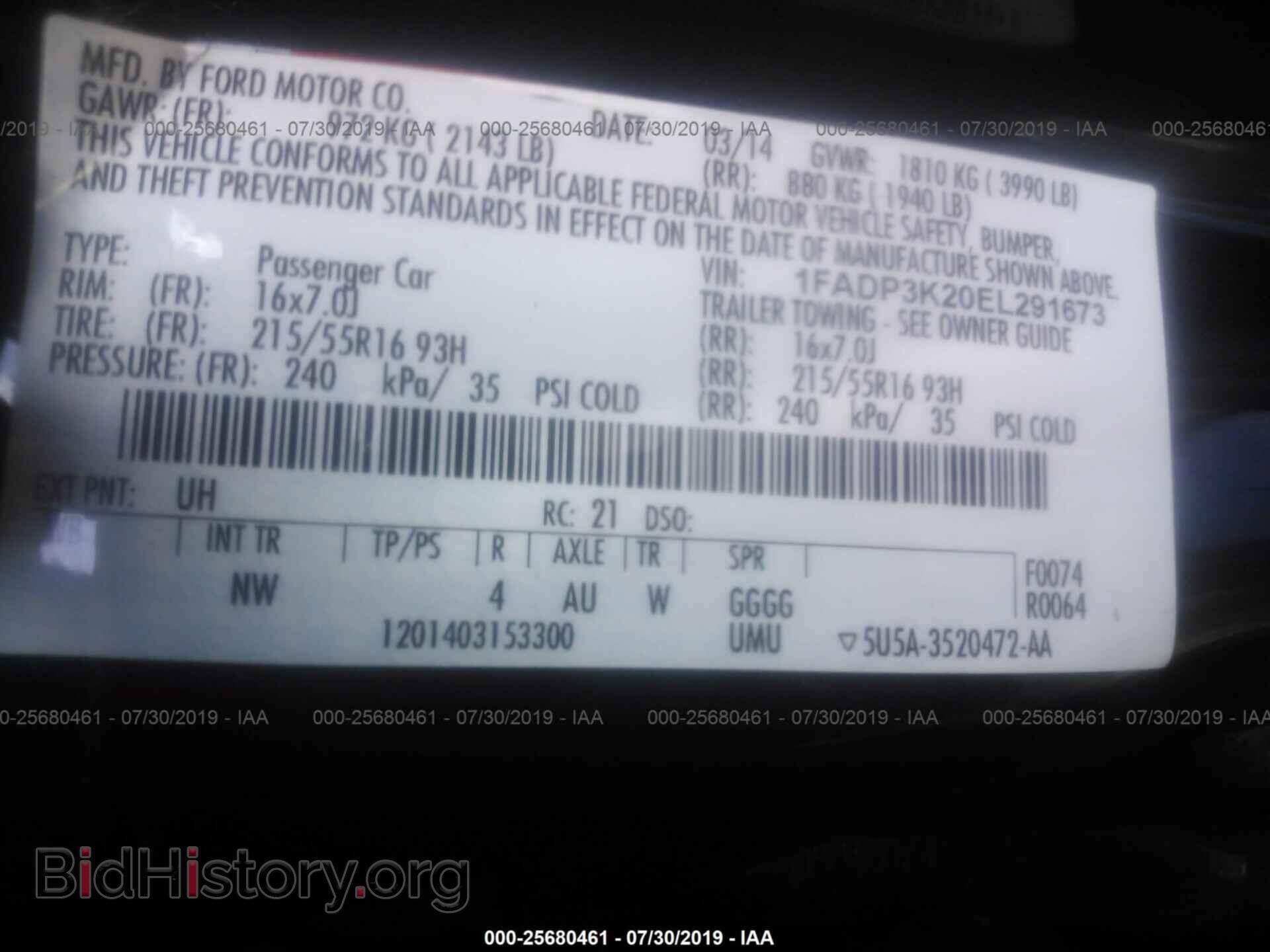 2014 FORD FOCUS - VIN: 1FADP3K20EL291673 - Photo 9