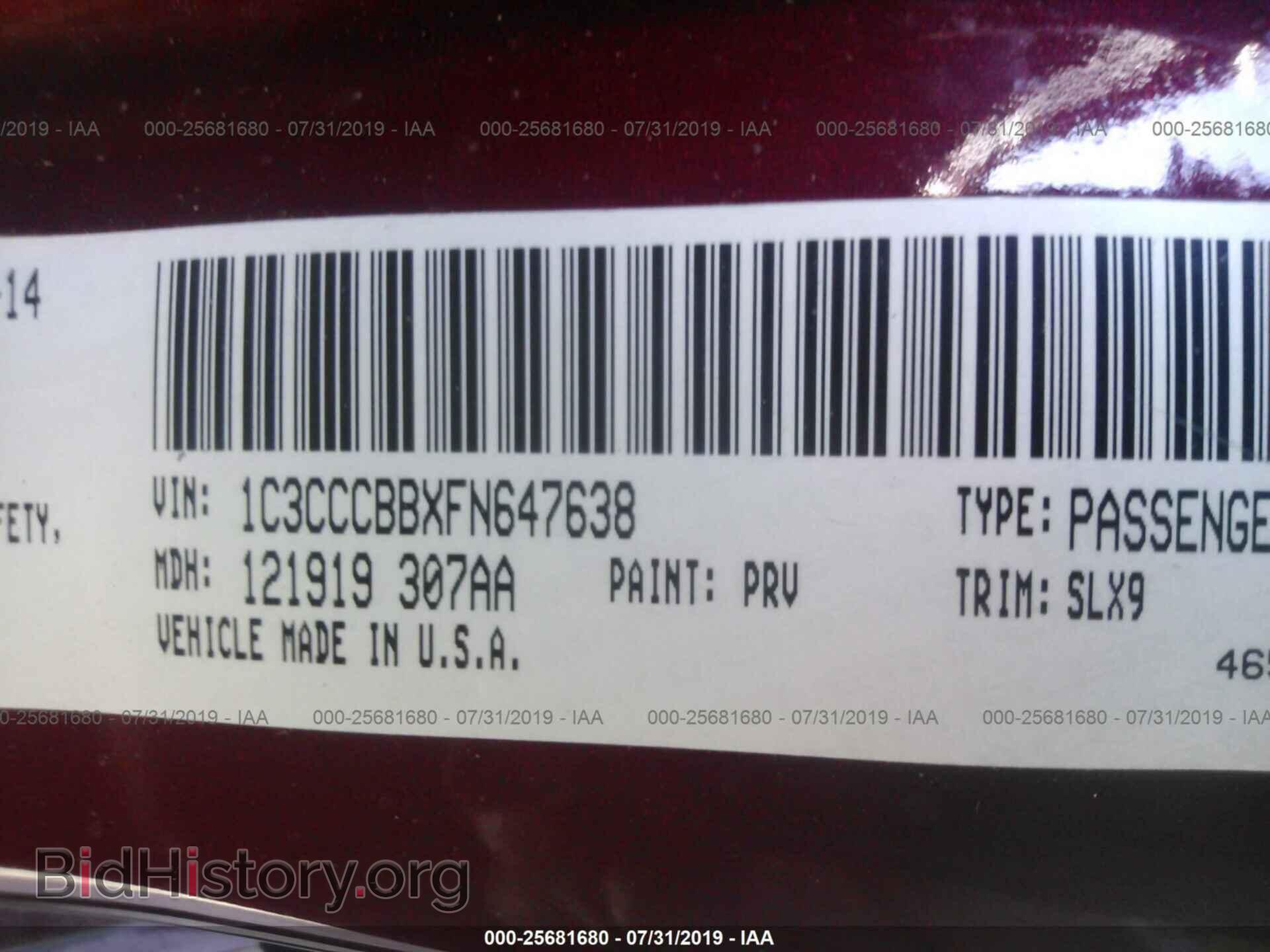 2015 CHRYSLER 200 - VIN: 1C3CCCBBXFN647638 - Photo 9