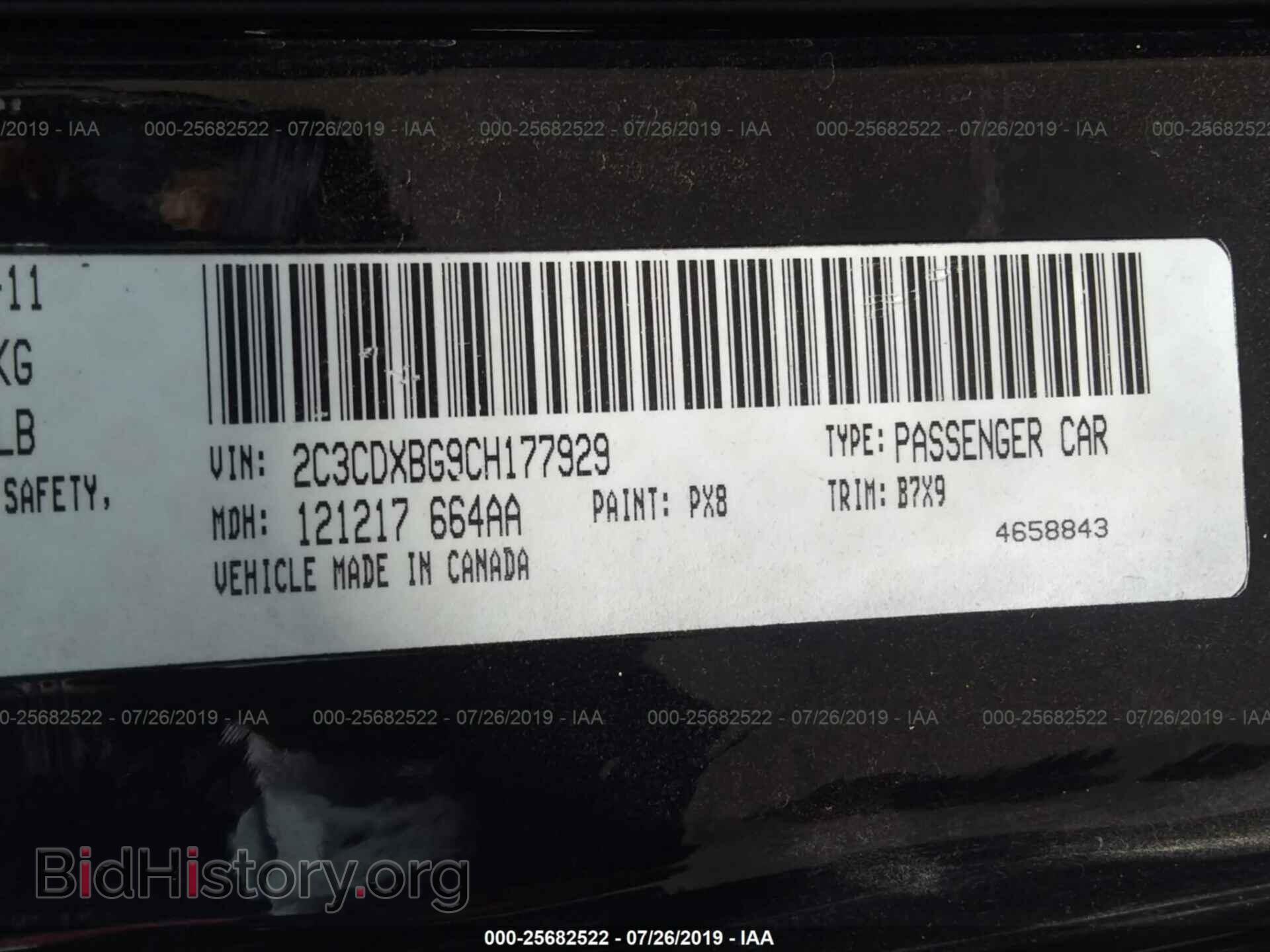 2012 DODGE CHARGER - VIN: 2C3CDXBG9CH177929 - Фото 9