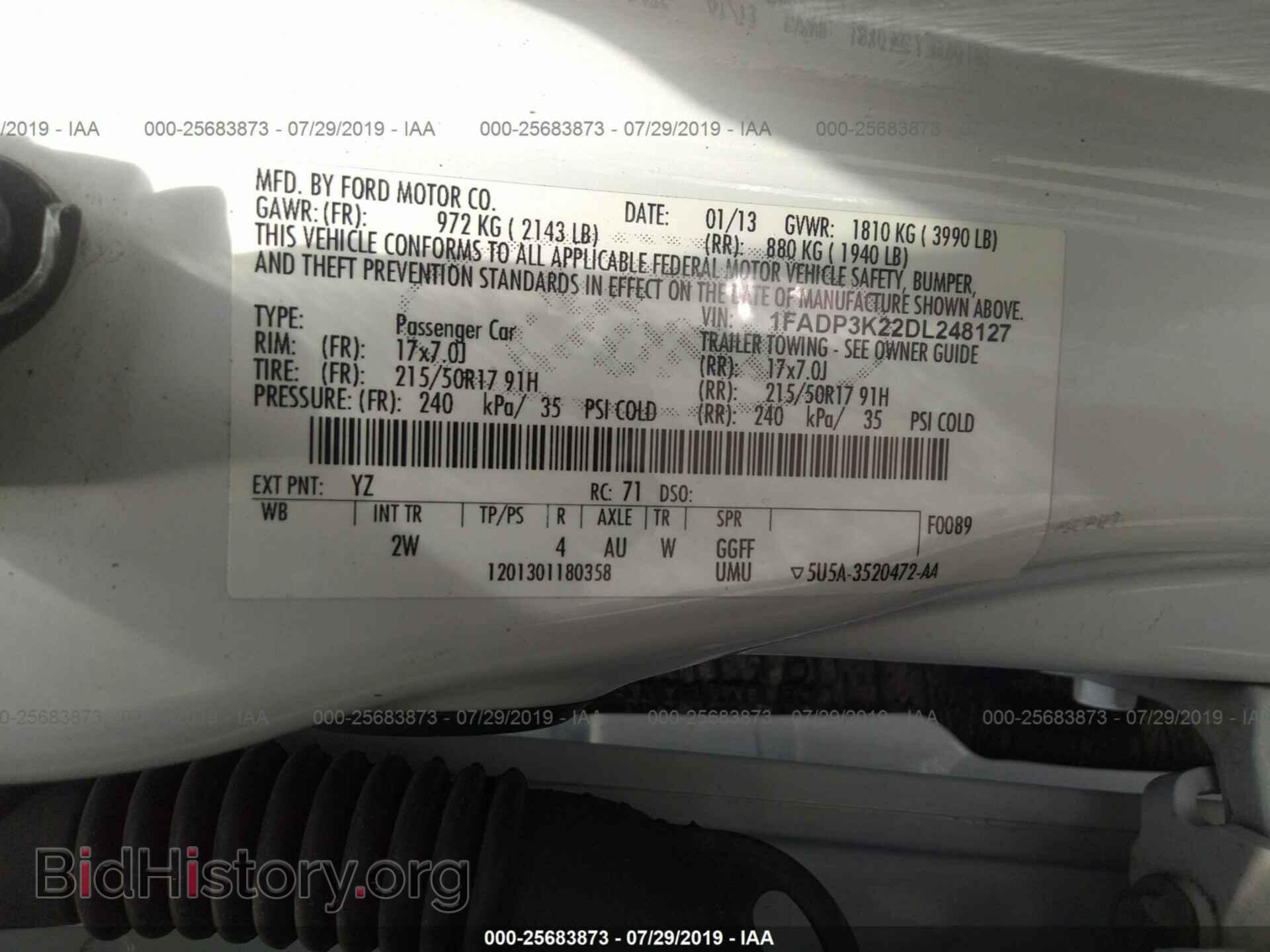 2013 FORD FOCUS - VIN: 1FADP3K22DL248127 - Photo 9