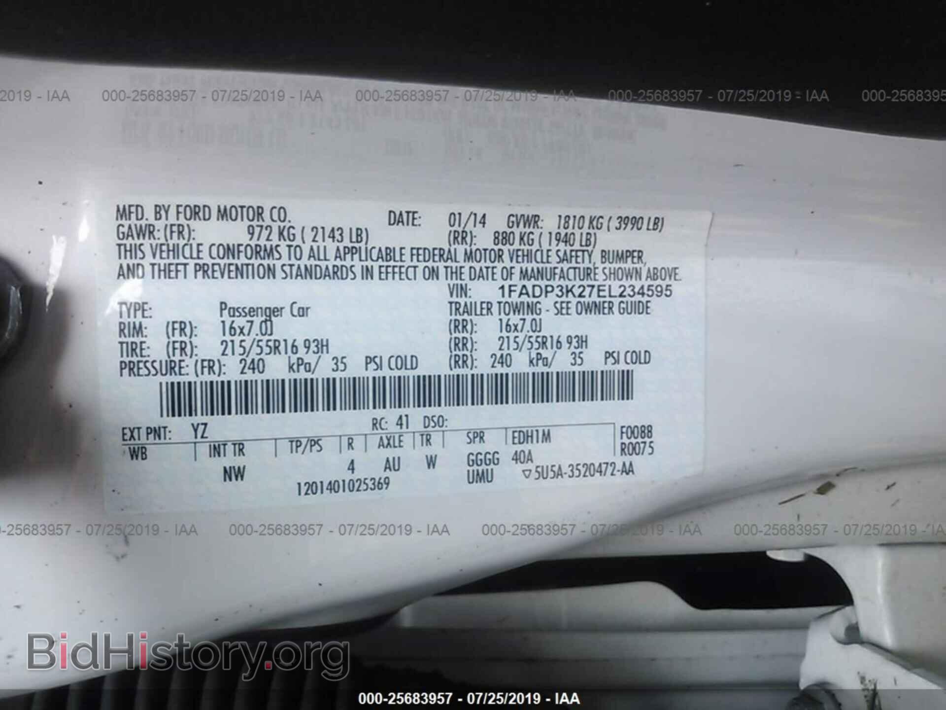 2014 FORD FOCUS - VIN: 1FADP3K27EL234595 - Photo 9