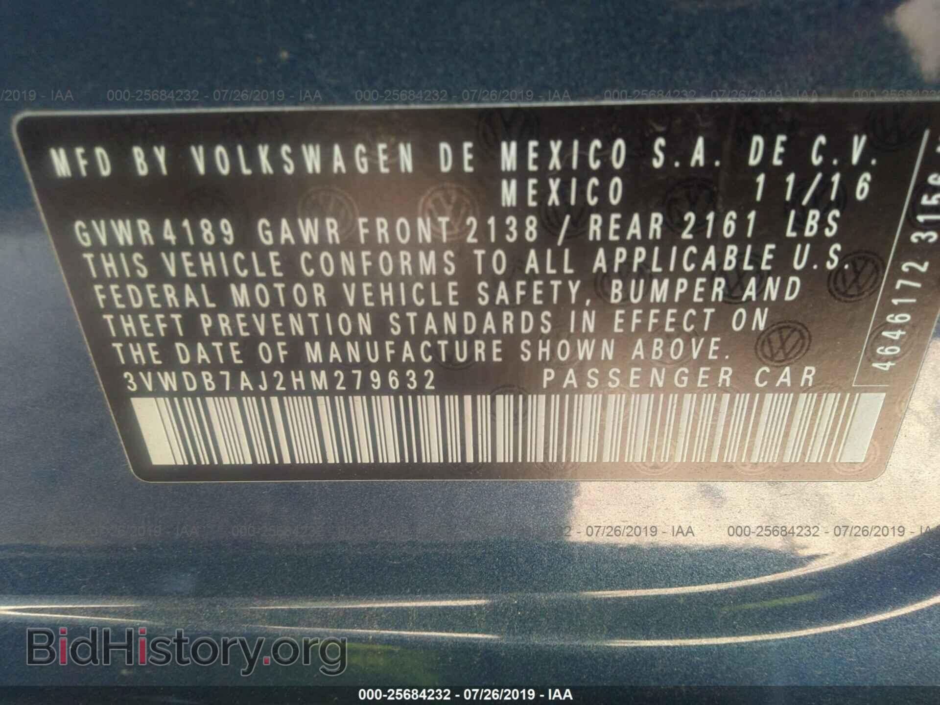 2017 VOLKSWAGEN JETTA - VIN: 3VWDB7AJ2HM279632 - Фото 9