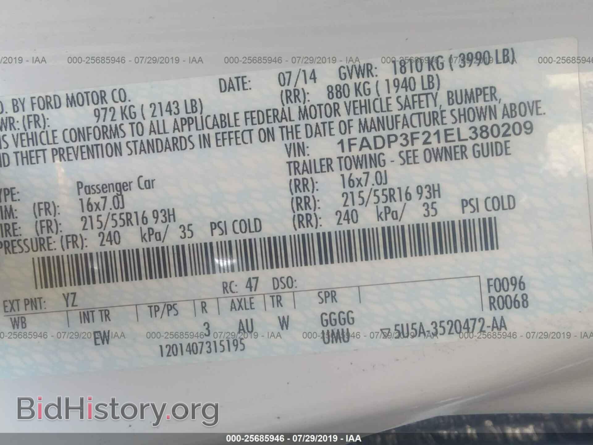 2014 FORD FOCUS - VIN: 1FADP3F21EL380209 - Photo 9