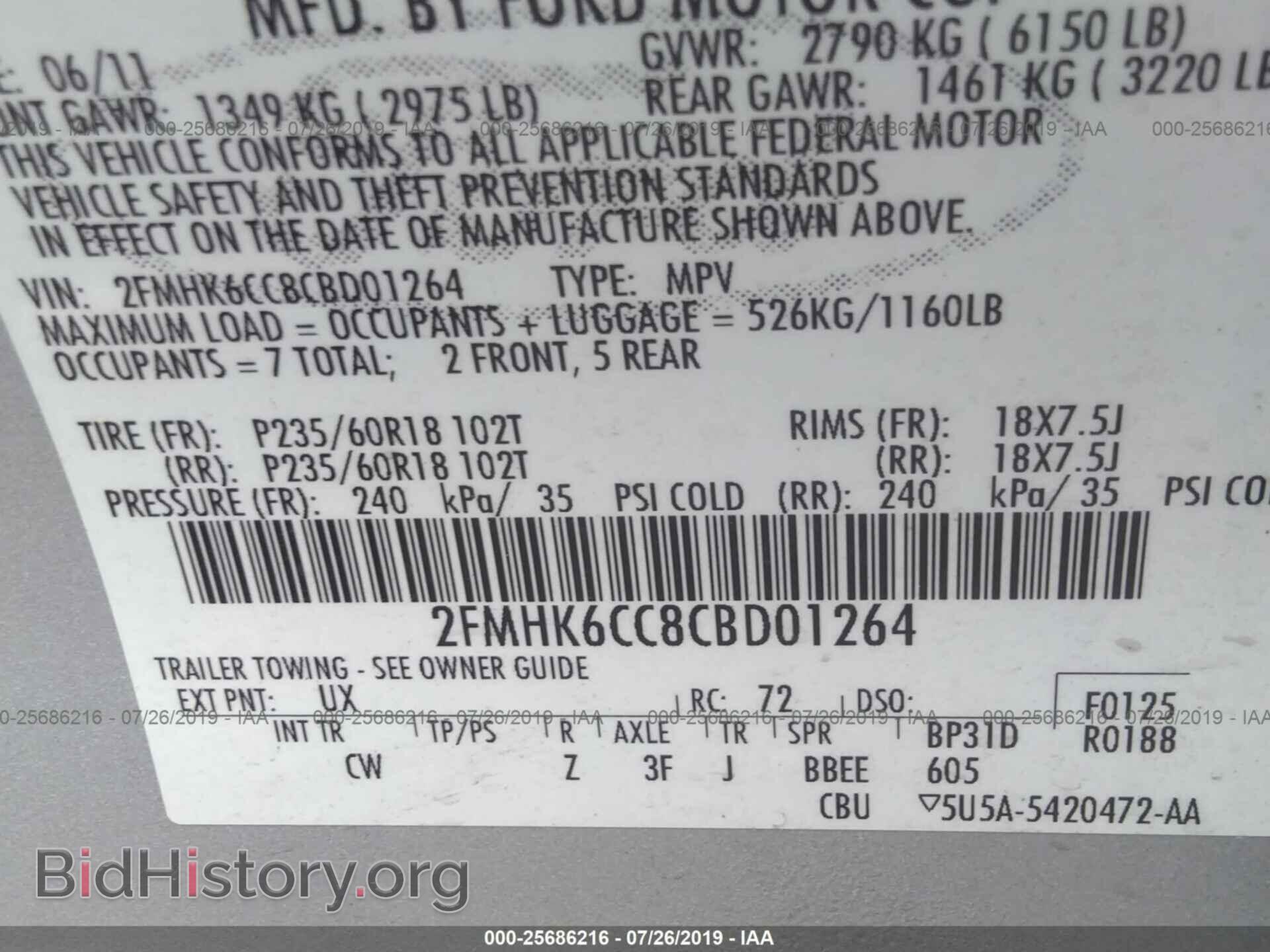 2012 FORD FLEX - VIN: 2FMHK6CC8CBD01264 - Photo 9