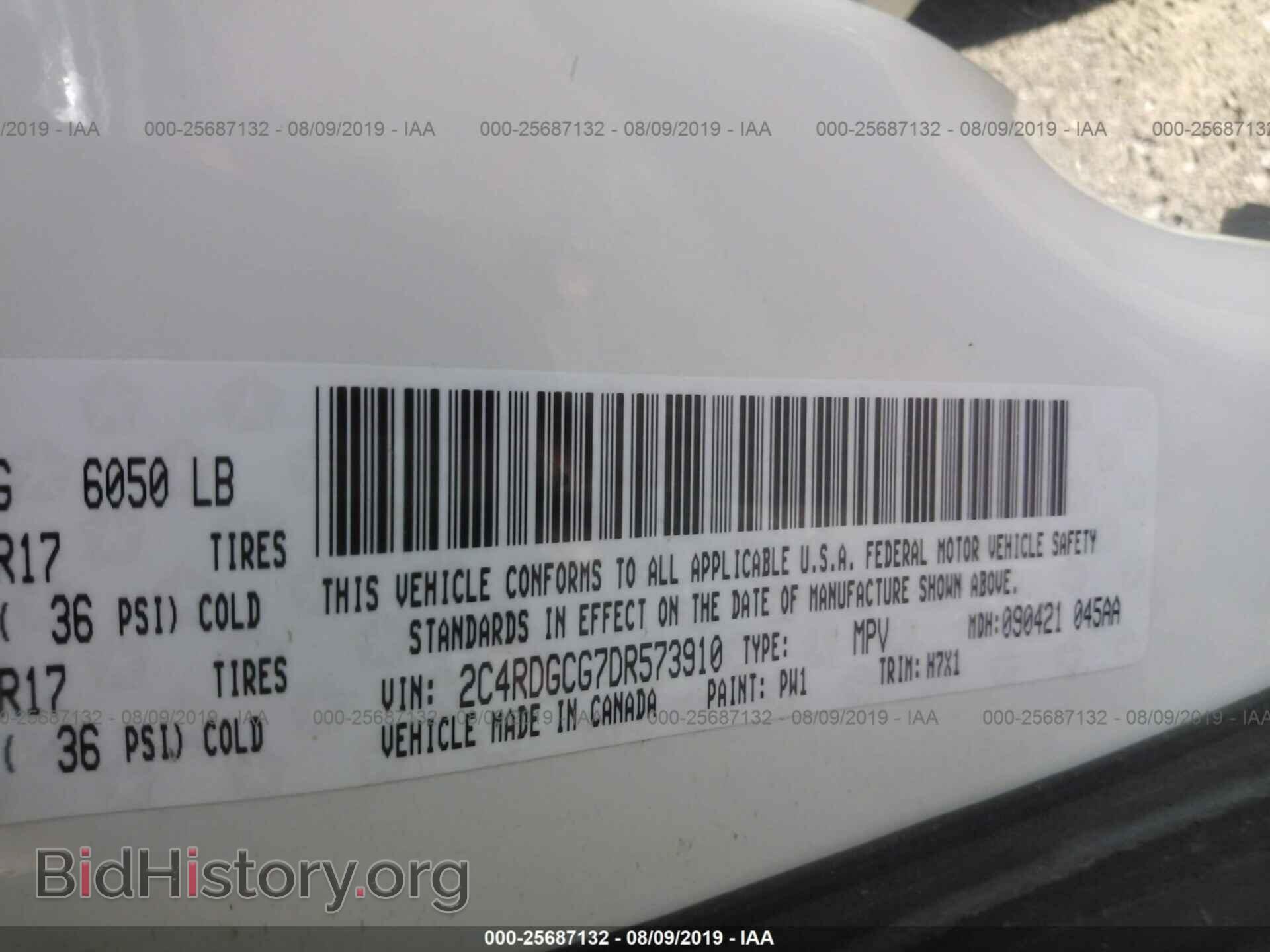 2013 DODGE GRAND CARAVAN - VIN: 2C4RDGCG7DR573910 - Фото 9
