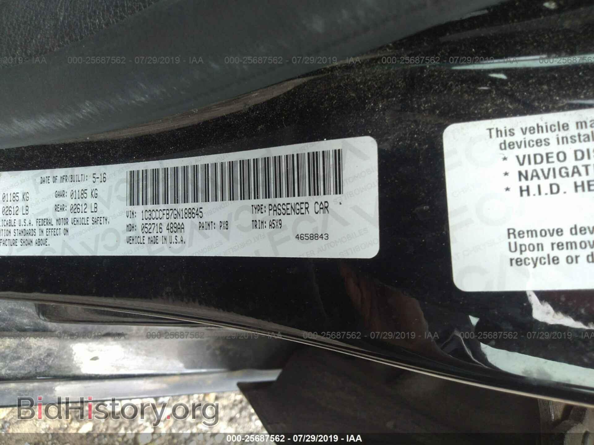 2016 CHRYSLER 200 - VIN: 1C3CCCFB7GN188645 - Photo 9