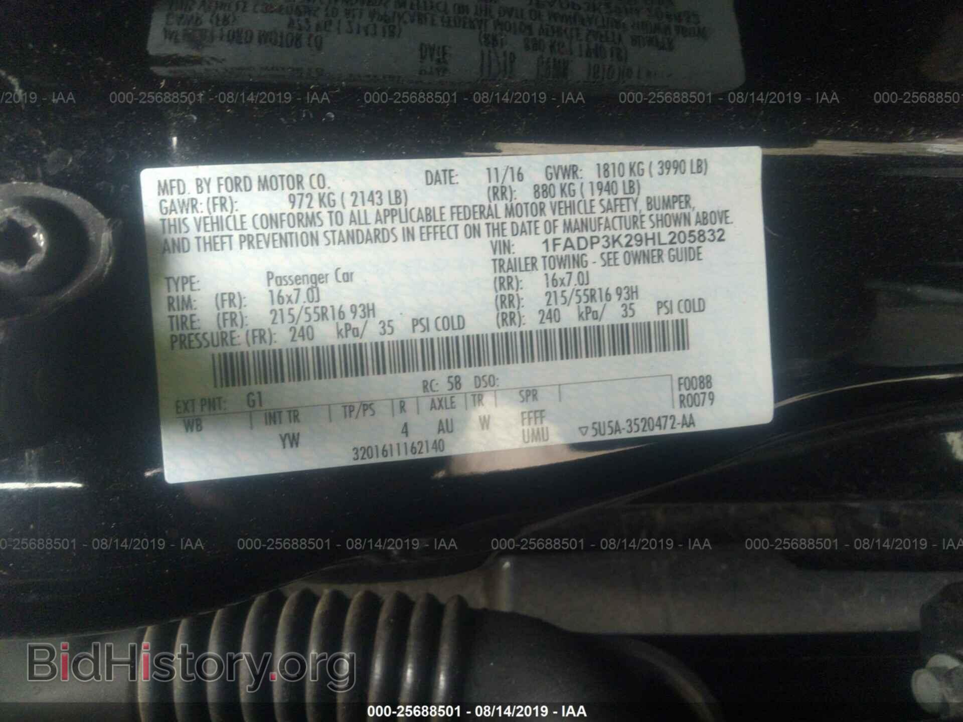 2017 FORD FOCUS - VIN: 1FADP3K29HL205832 - Photo 9