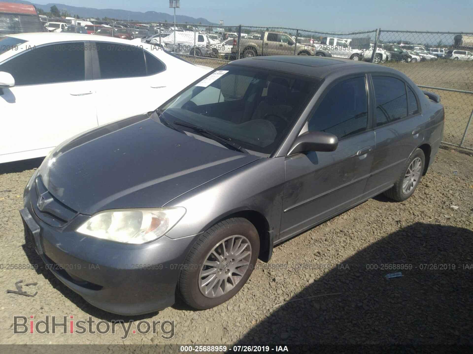 2005 HONDA CIVIC - VIN: 2HGES26725H609885 - Фото 2