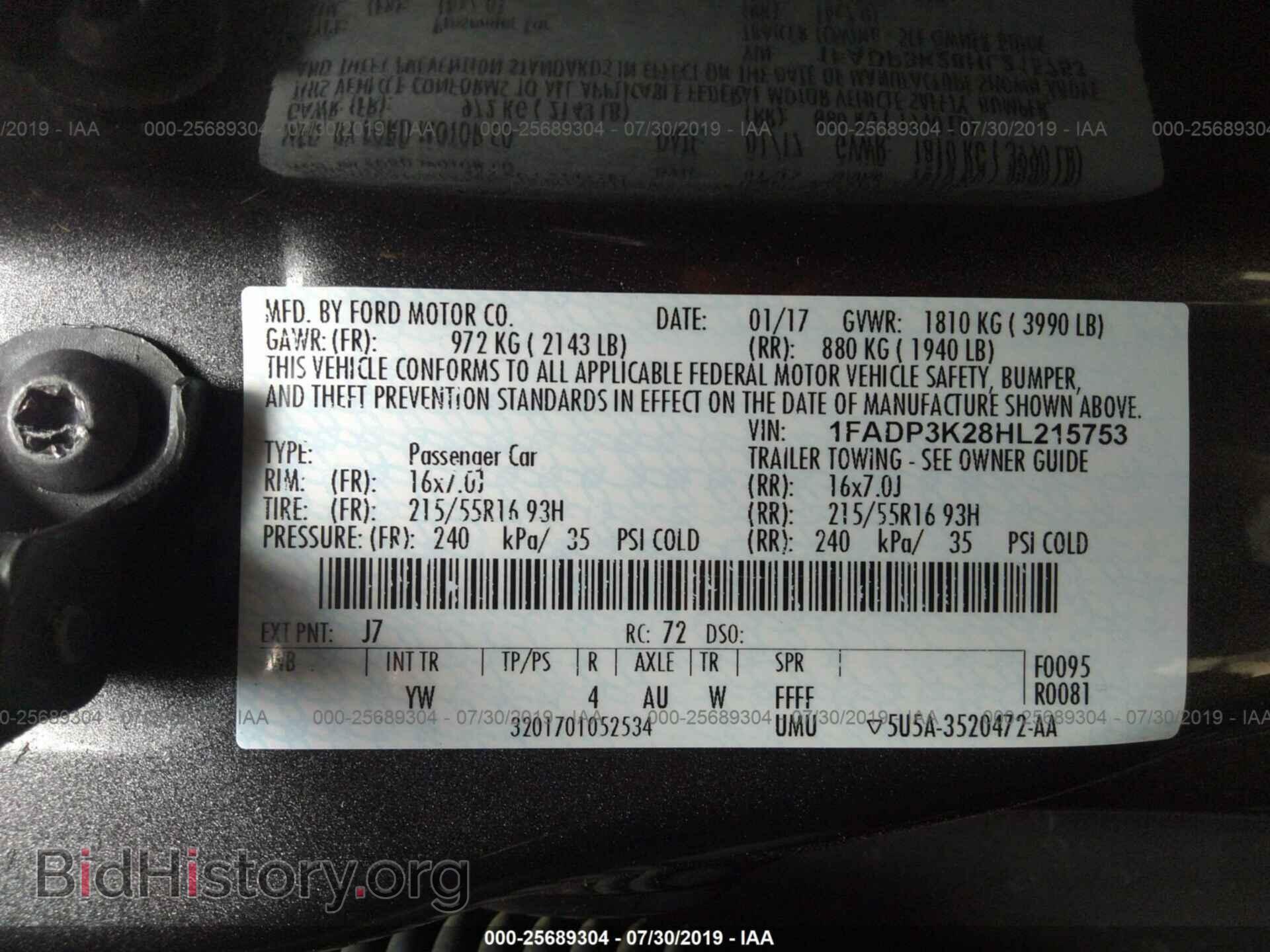2017 FORD FOCUS - VIN: 1FADP3K28HL215753 - Photo 9