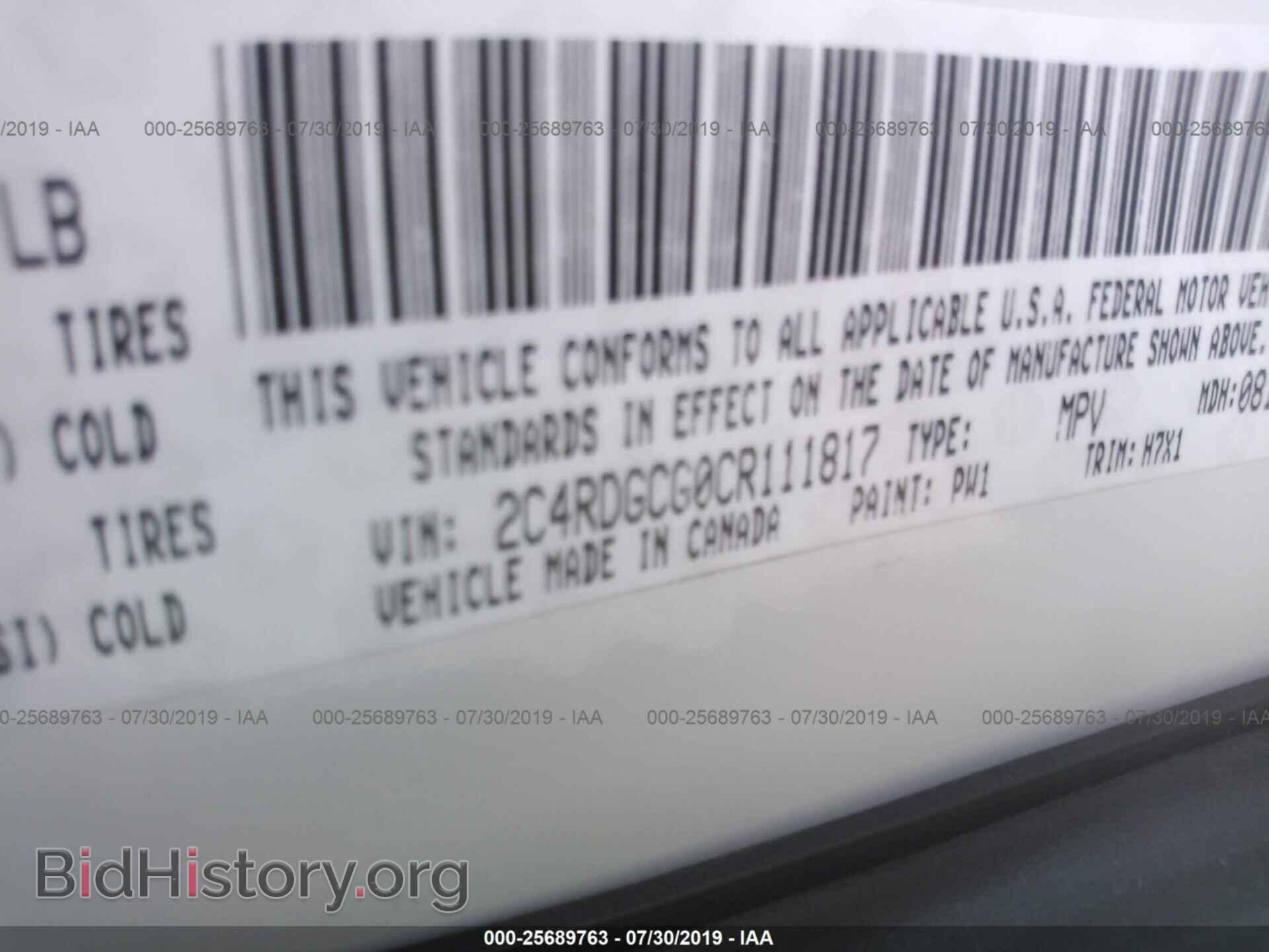2012 DODGE GRAND CARAVAN - VIN: 2C4RDGCG0CR111817 - Фото 9