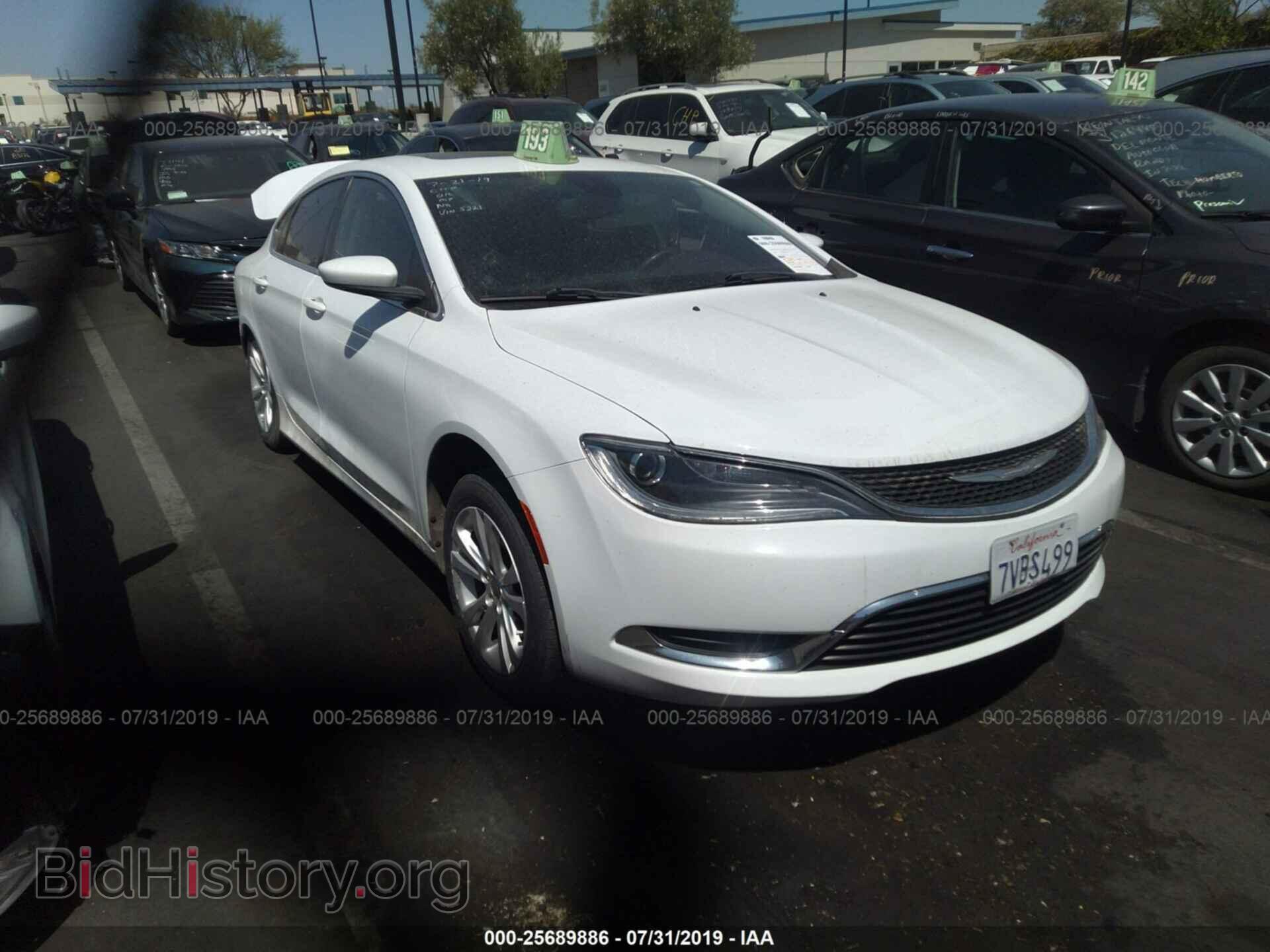 Фотография 1C3CCCAB9GN115221 - CHRYSLER 200 2016