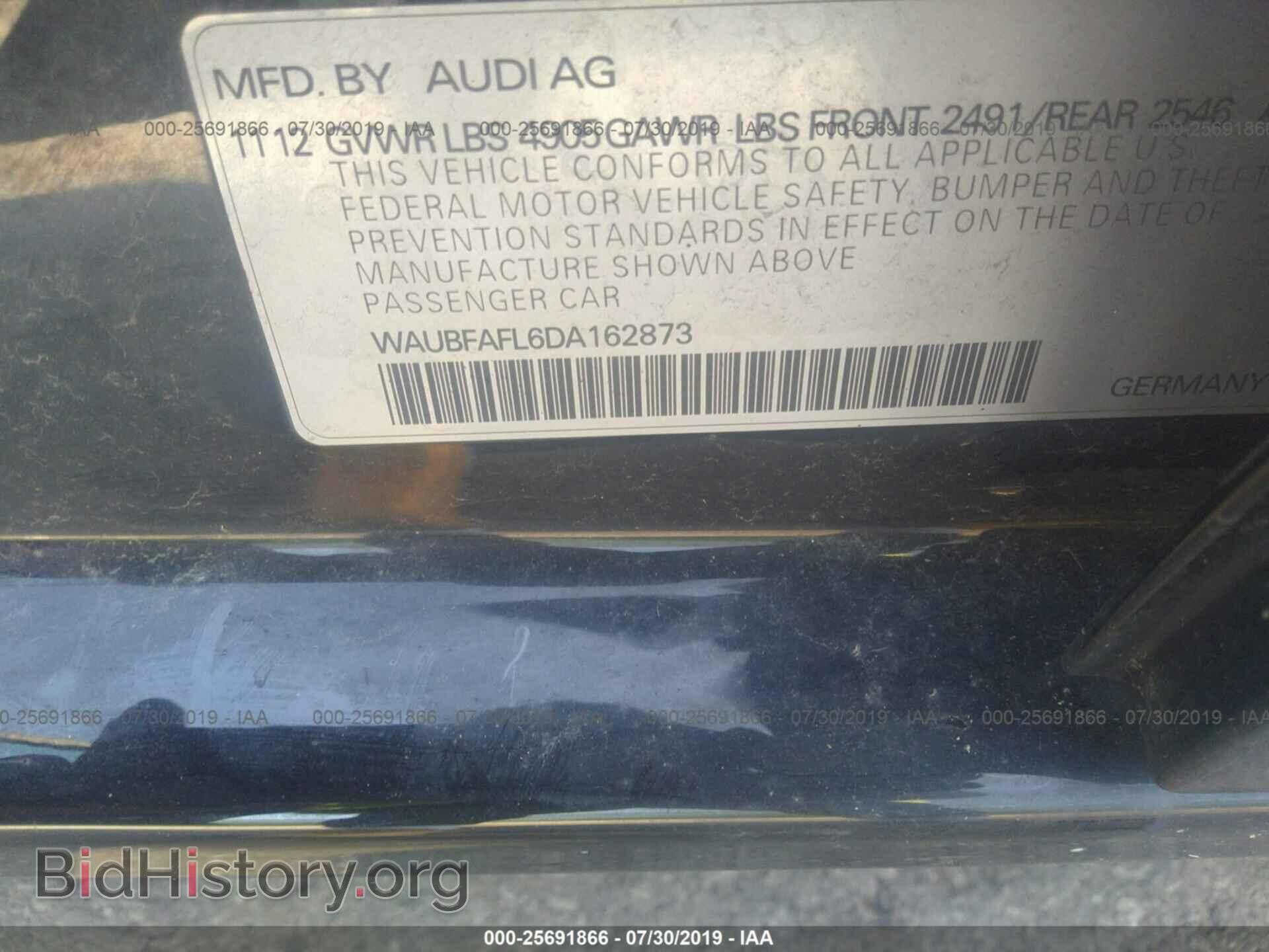 2013 AUDI A4 - VIN: WAUBFAFL6DA162873 - Photo 9