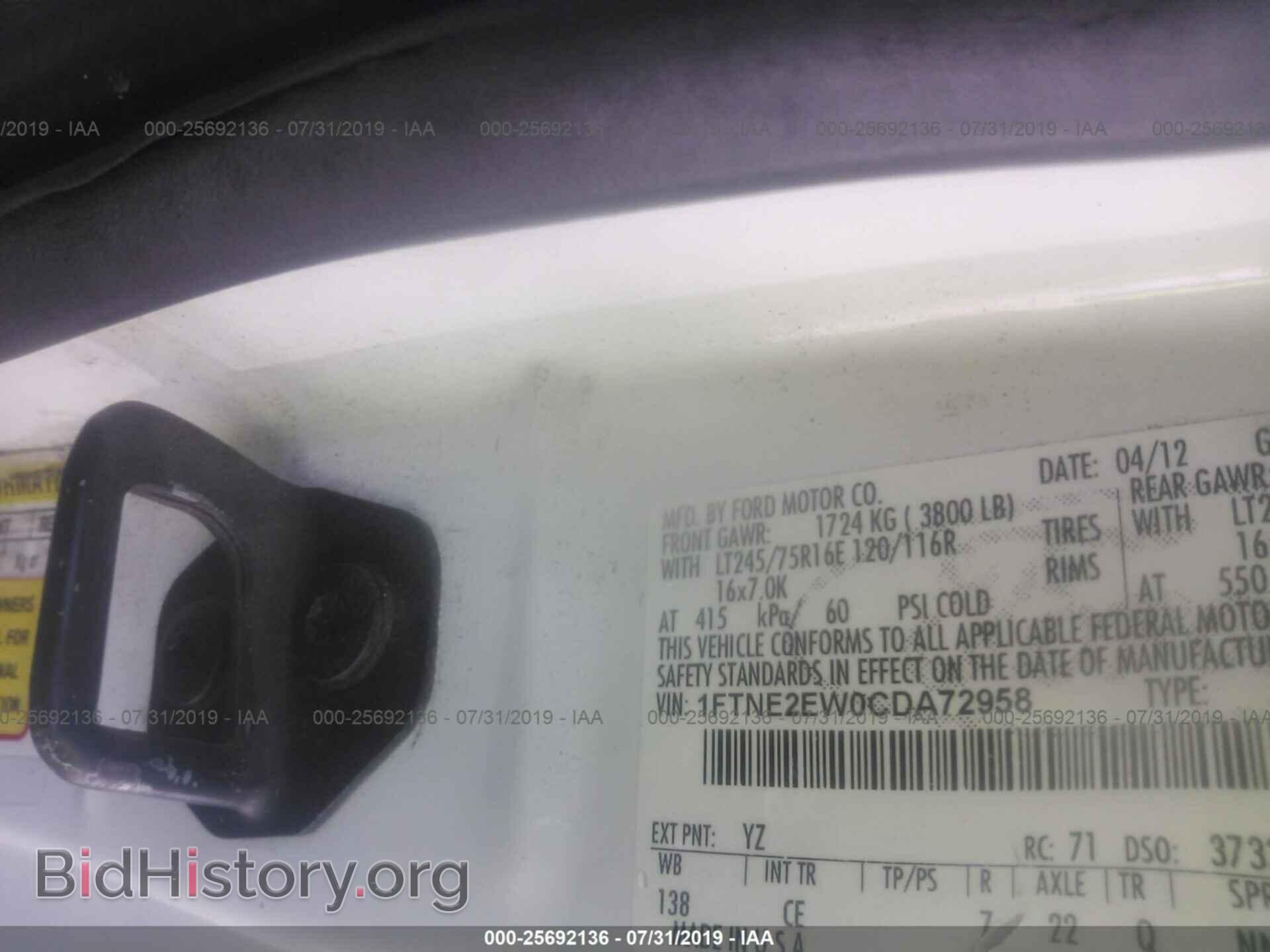 2012 FORD ECONOLINE - VIN: 1FTNE2EW0CDA72958 - Photo 9