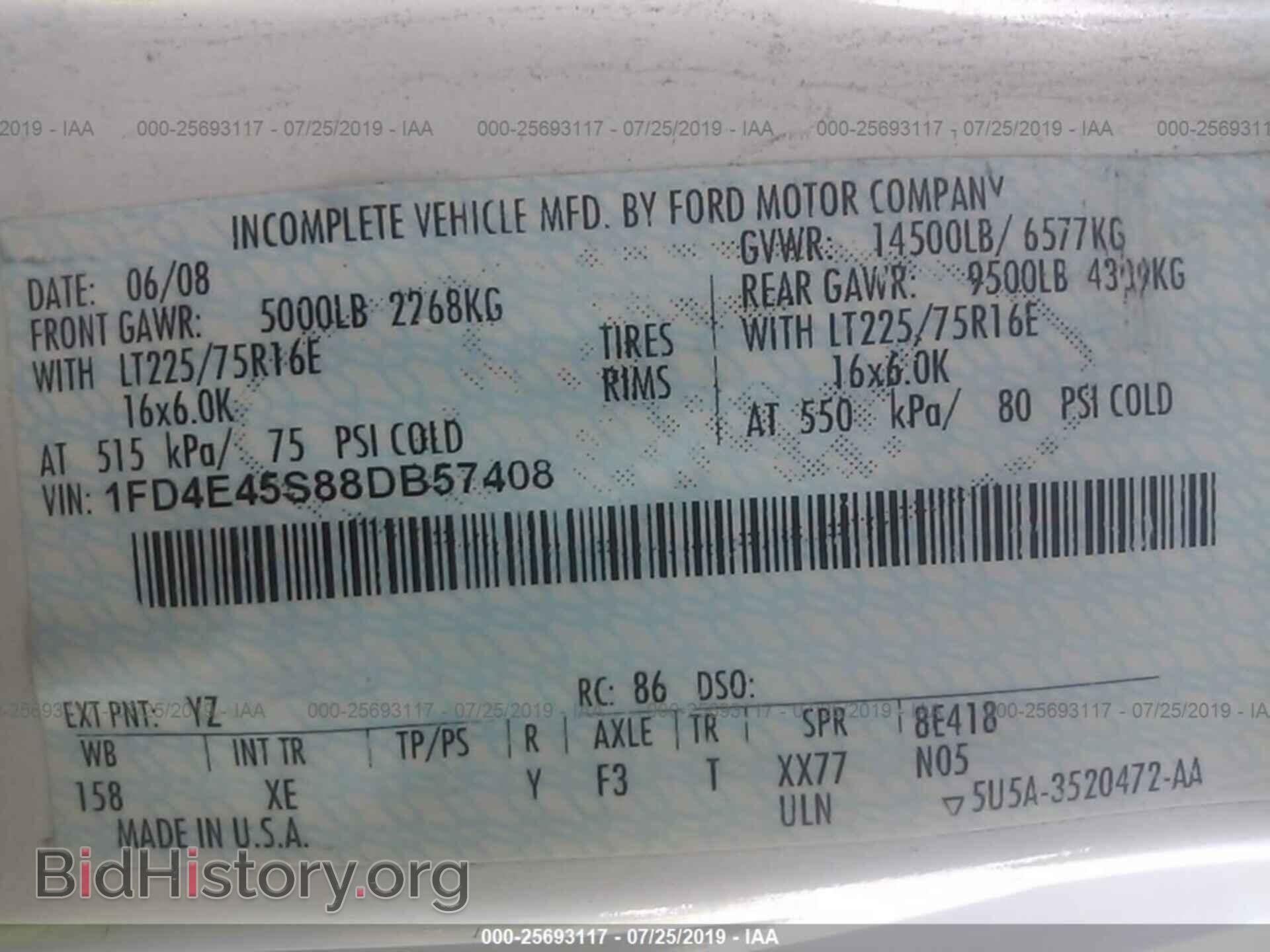 2008 FORD ECONOLINE - VIN: 1FD4E45S88DB57408 - Фото 9