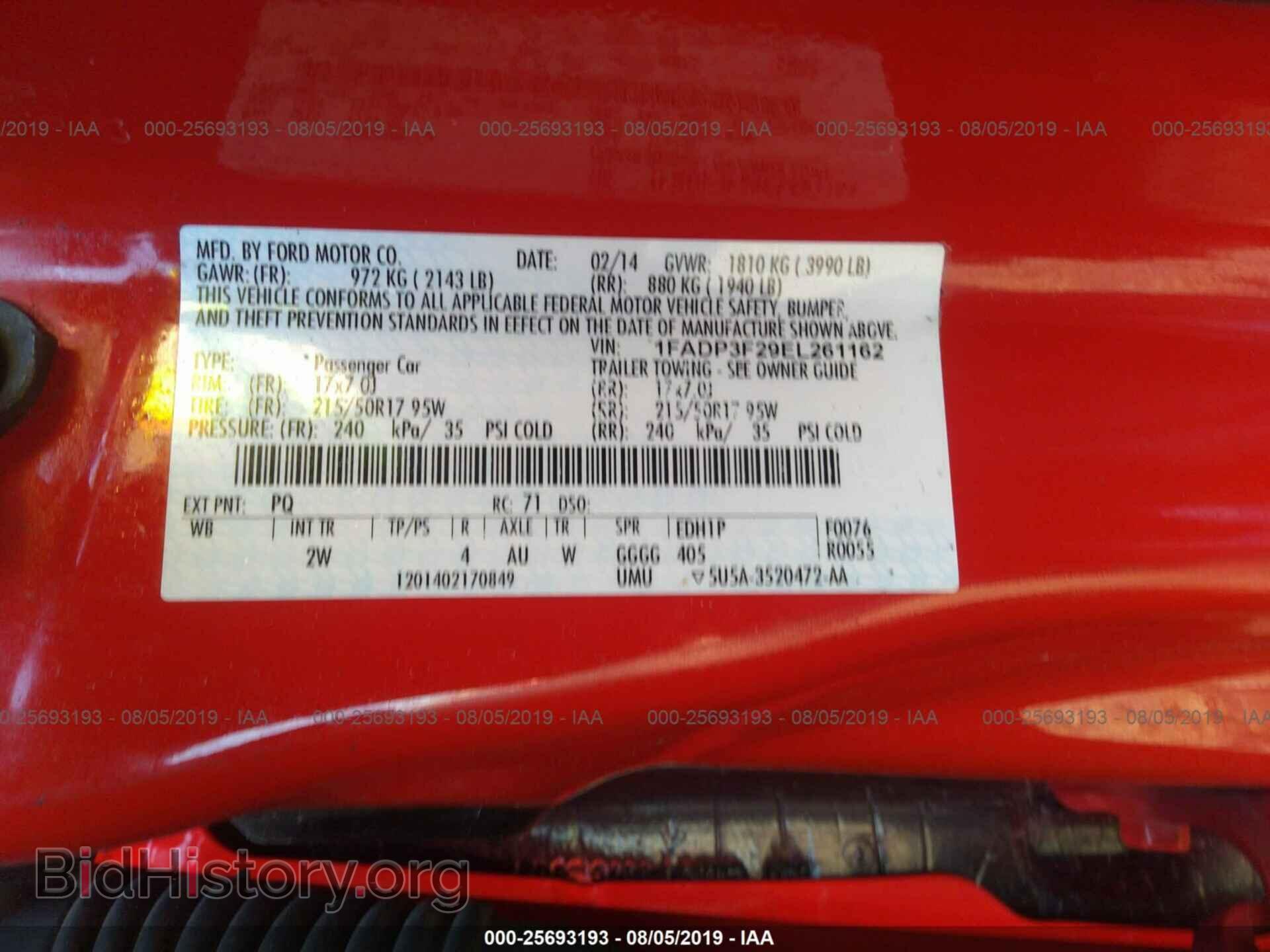 2014 FORD FOCUS - VIN: 1FADP3F29EL261162 - Photo 9
