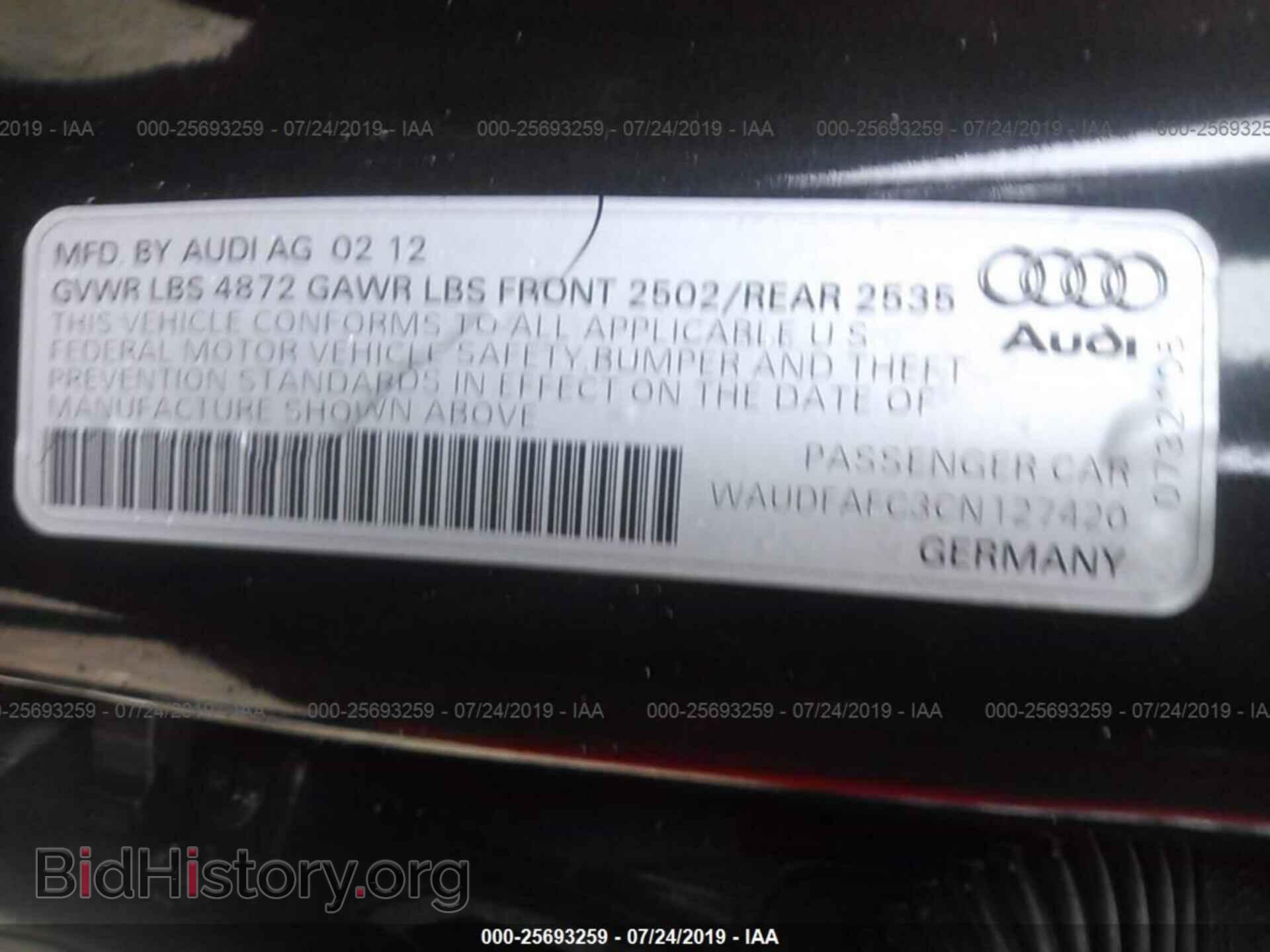 2012 AUDI A6 - VIN: WAUDFAFC3CN127420 - Photo 9
